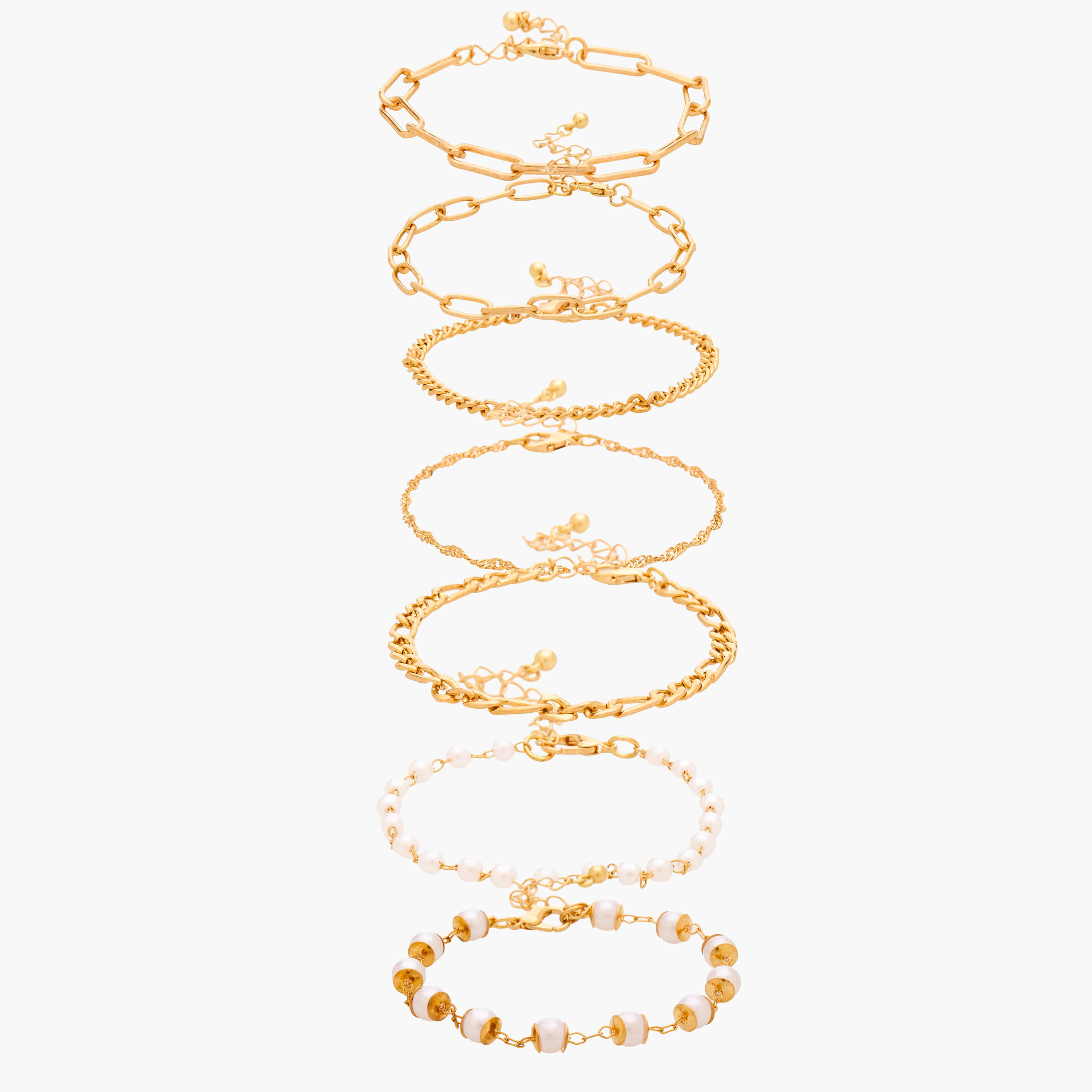 Set of 8 Metallic Lobster Closure Bracelet-women-watchesandjewellery-jewellery-banglesandbracelets-image-1