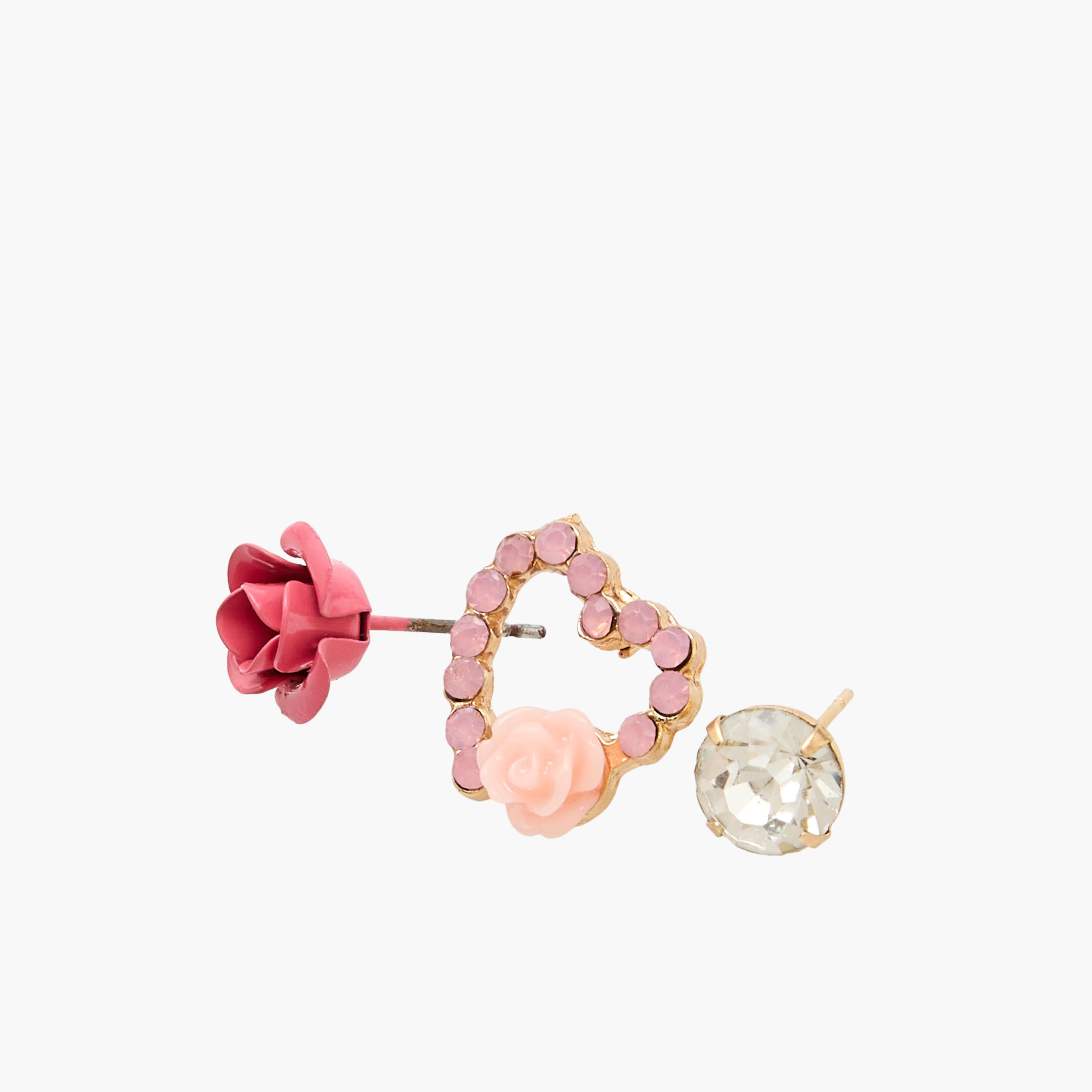 حلقان مزينة باللون الذهبي بمكبس إغلاق خلفي - طقم 9 أزواج-women-watchesandjewellery-jewellery-earrings-image-4
