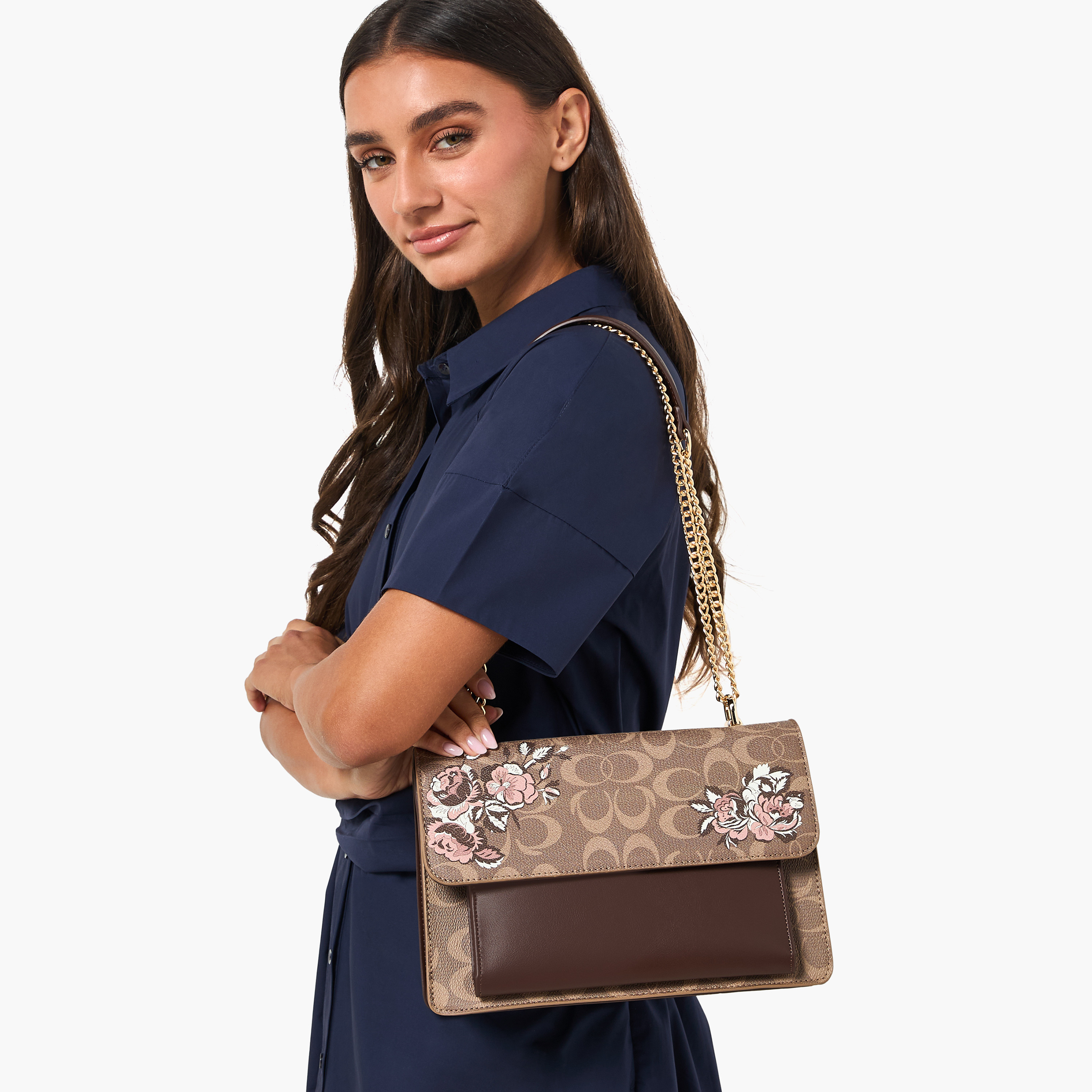 شنطة كروس بودي بطية إغلاق وطبعات زهرية تيا من ساشا-women-bagsandwallets-handbags-image-2