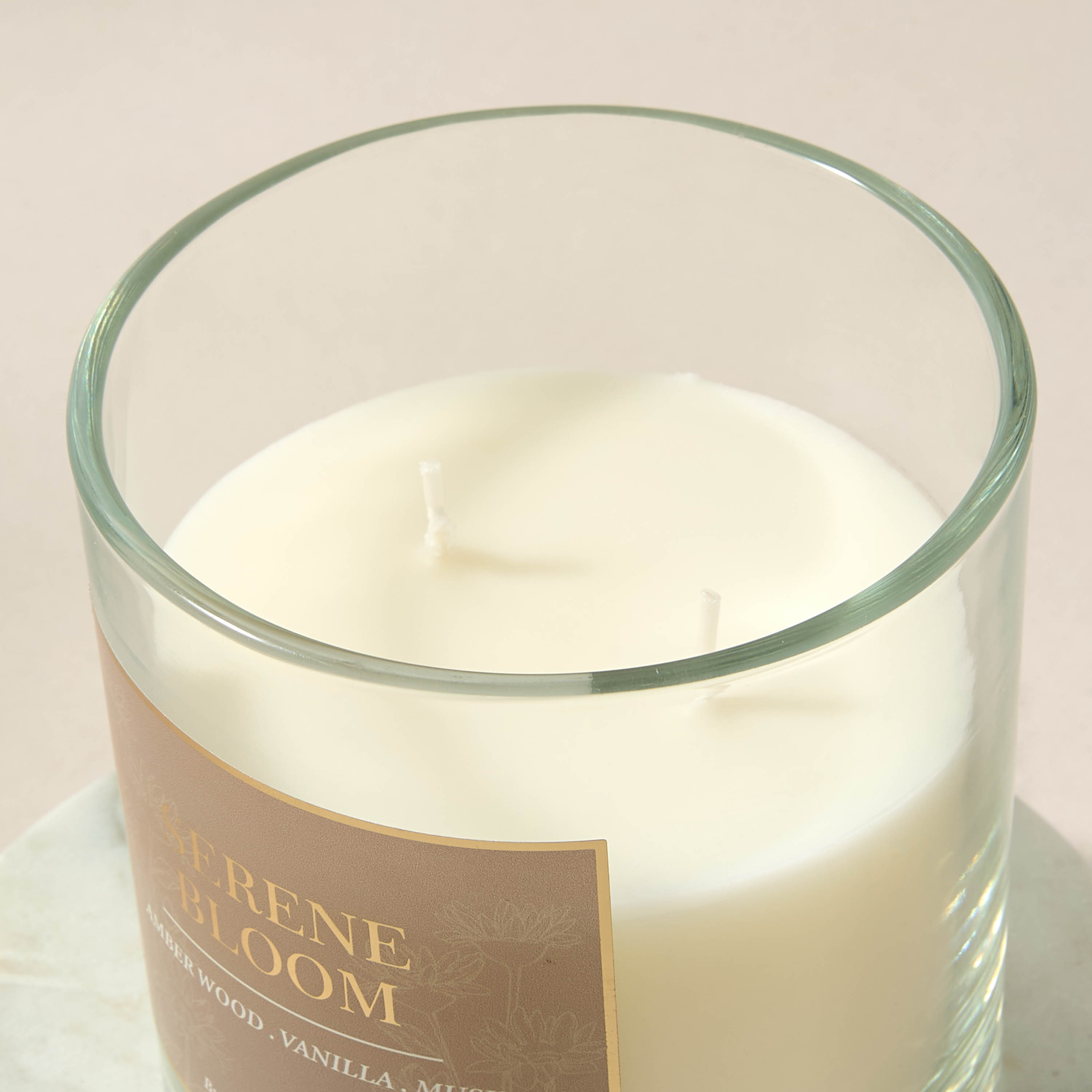 Aura Luxe Jar Candle 330gms Serene Bloom- Clear-household-homefragrance-candles-image-3