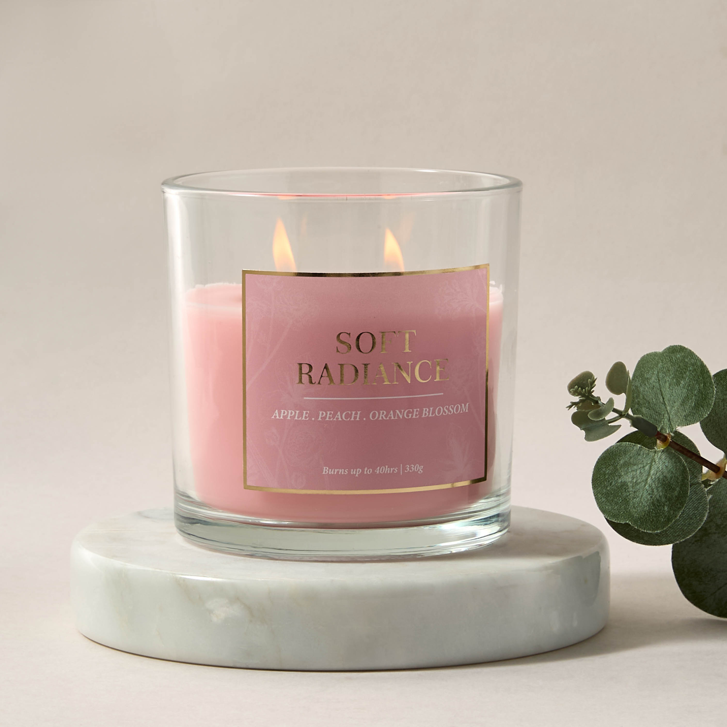 Aura Luxe Jar Candle 330gms Soft Radiance- Pink-household-homefragrance-candles-image-4