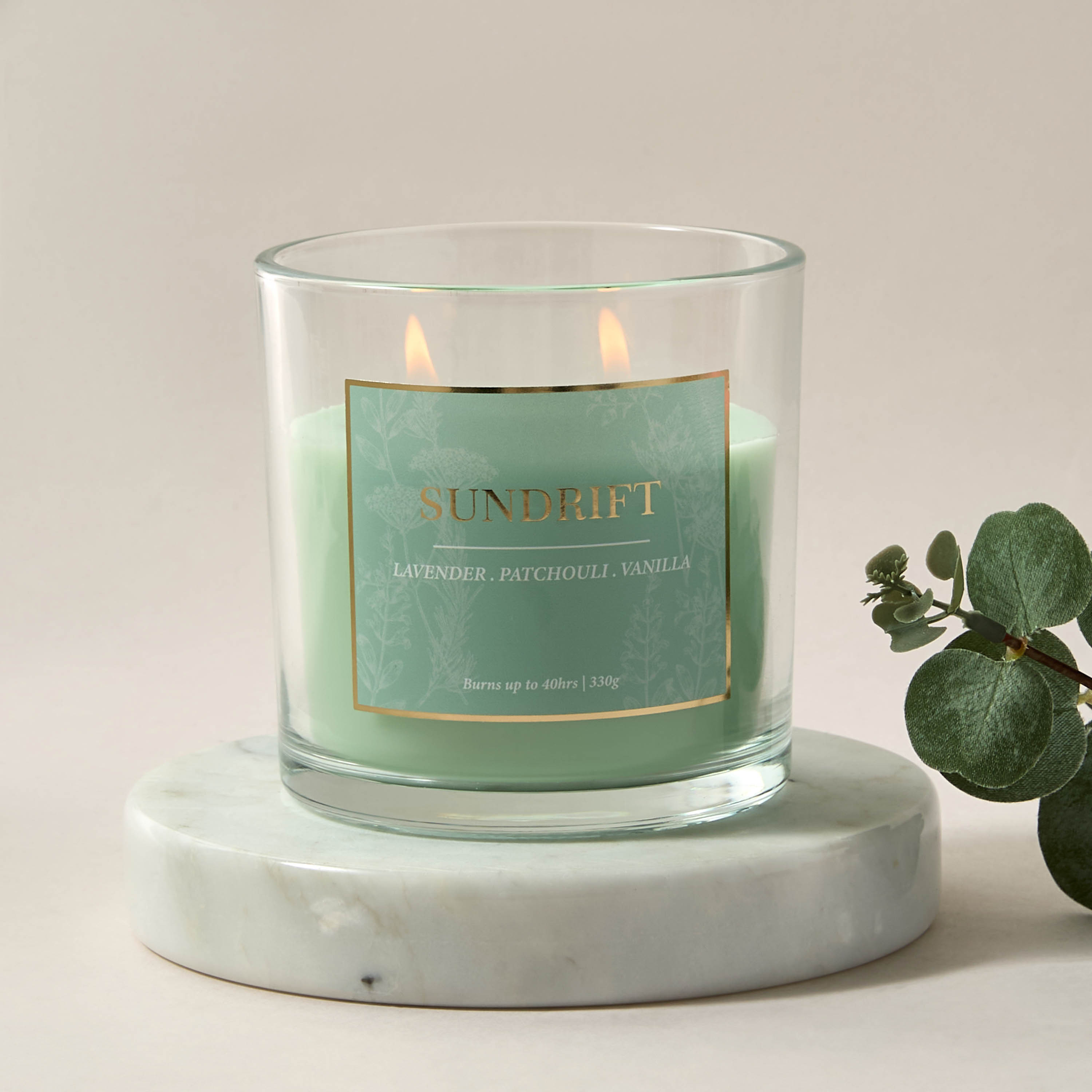Aura Luxe Jar Candle 330gms Sundrift- Green-household-homefragrance-candles-image-4