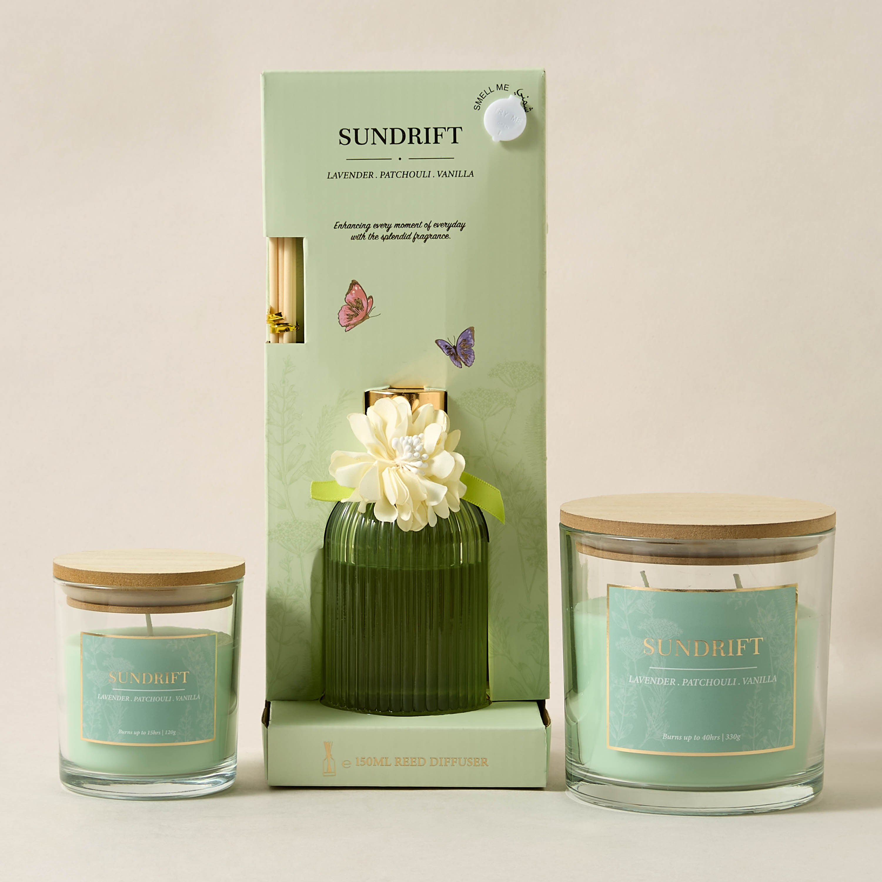 Aura Luxe Jar Candle 330gms Sundrift- Green-household-homefragrance-candles-image-7