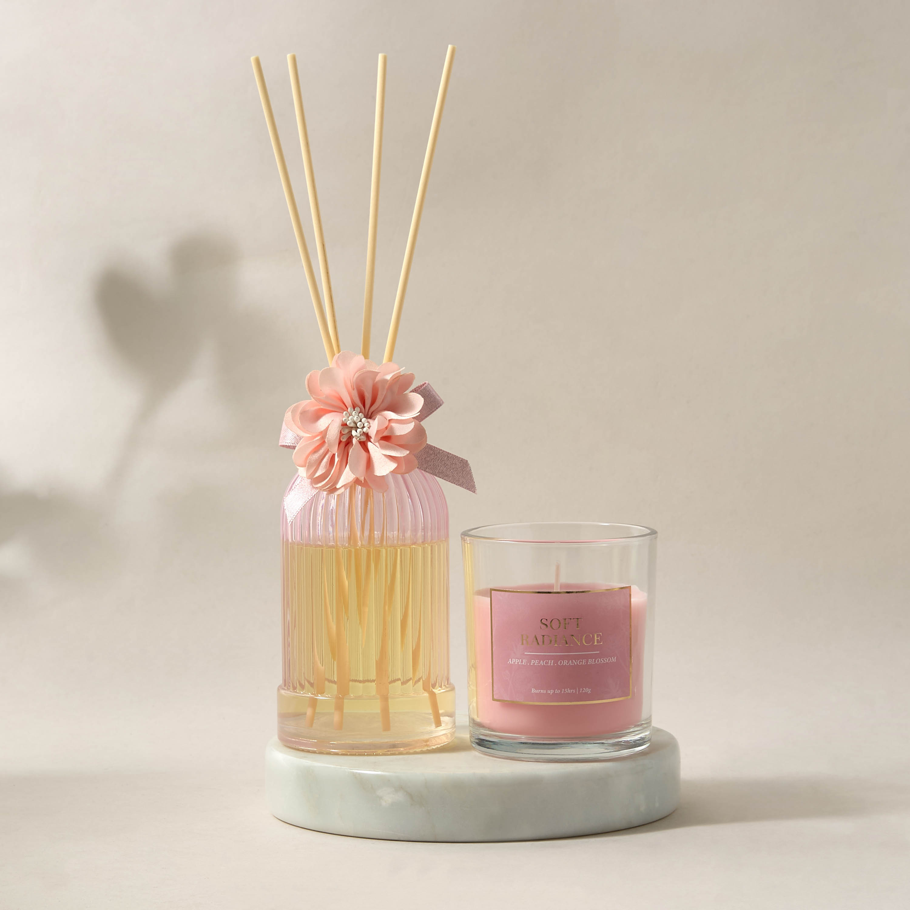 Aura Luxe Jar Candle 120gms Soft Radiance- Pink-household-homefragrance-candles-image-5