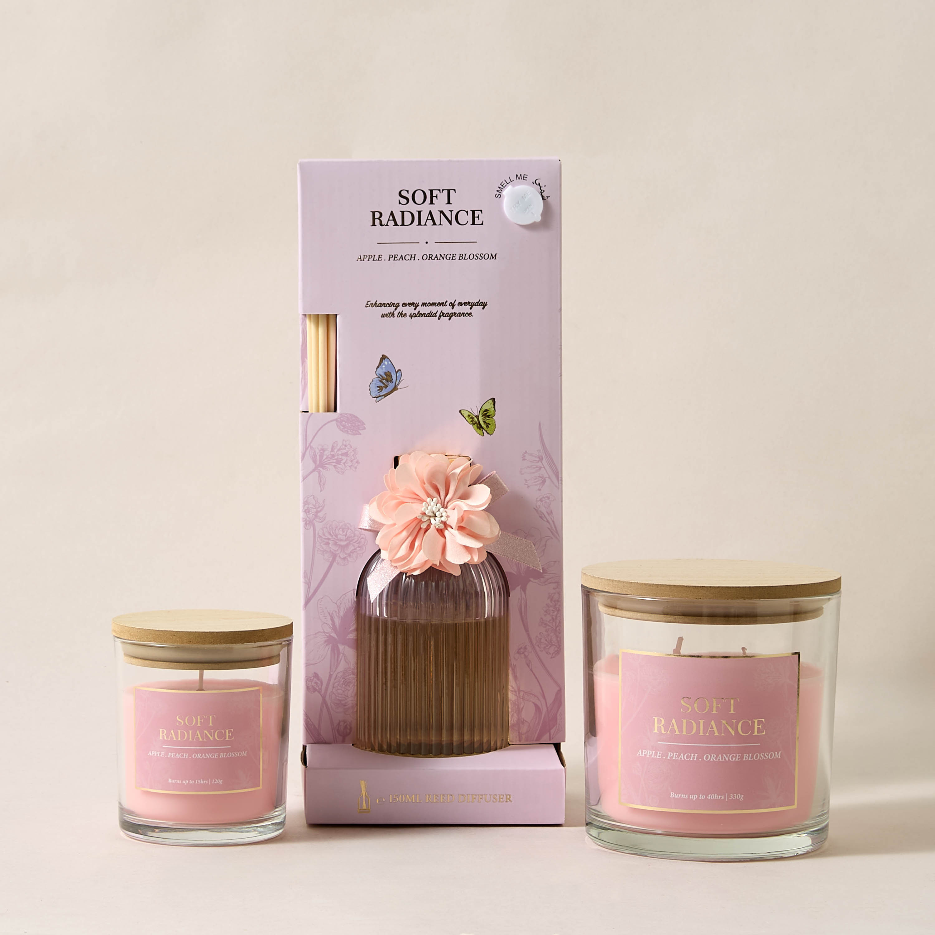 Aura Luxe Jar Candle 120gms Soft Radiance- Pink-household-homefragrance-candles-image-7