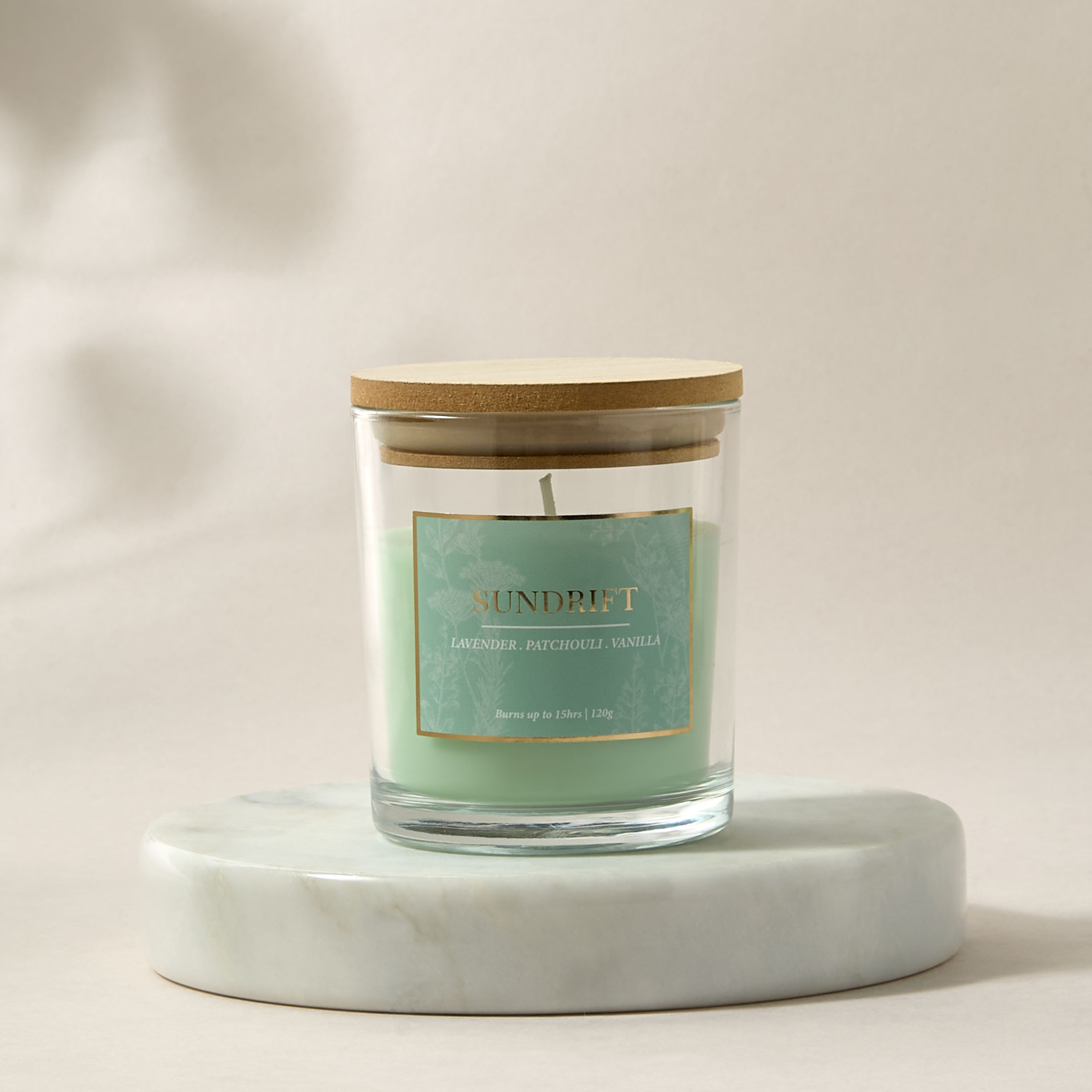 شمعة لوكس 120 غرام سندريفت من أورا - أخضر-household-homefragrance-candles-image-2