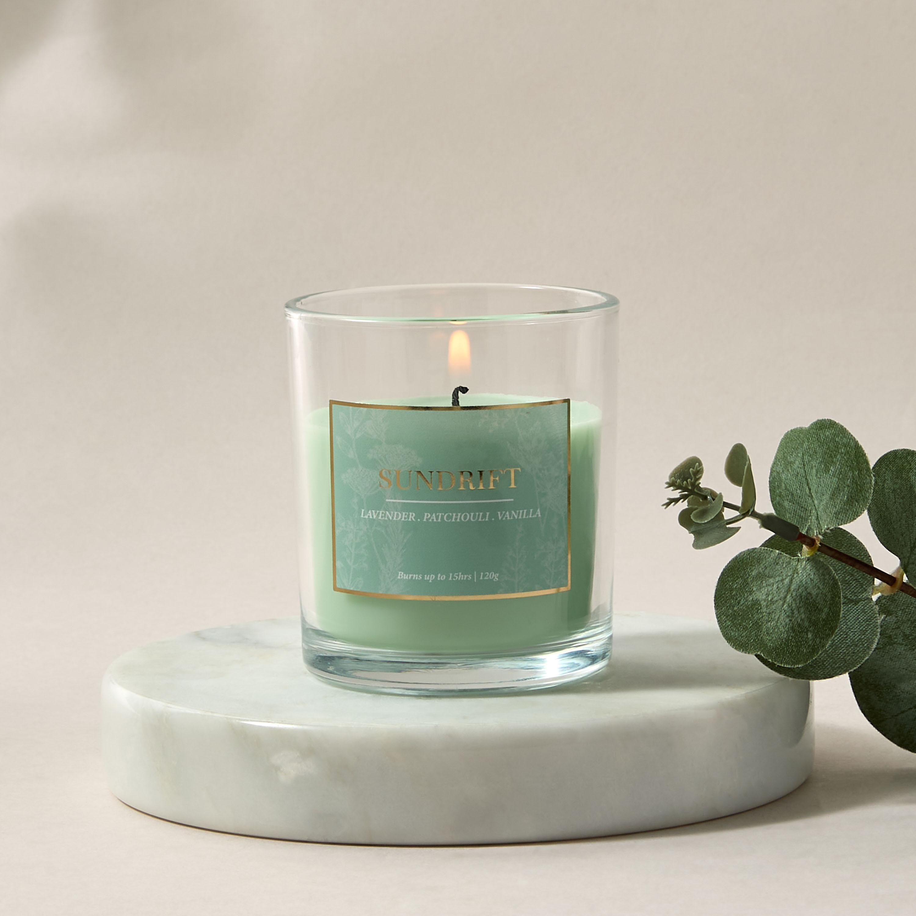 شمعة لوكس 120 غرام سندريفت من أورا - أخضر-household-homefragrance-candles-image-4
