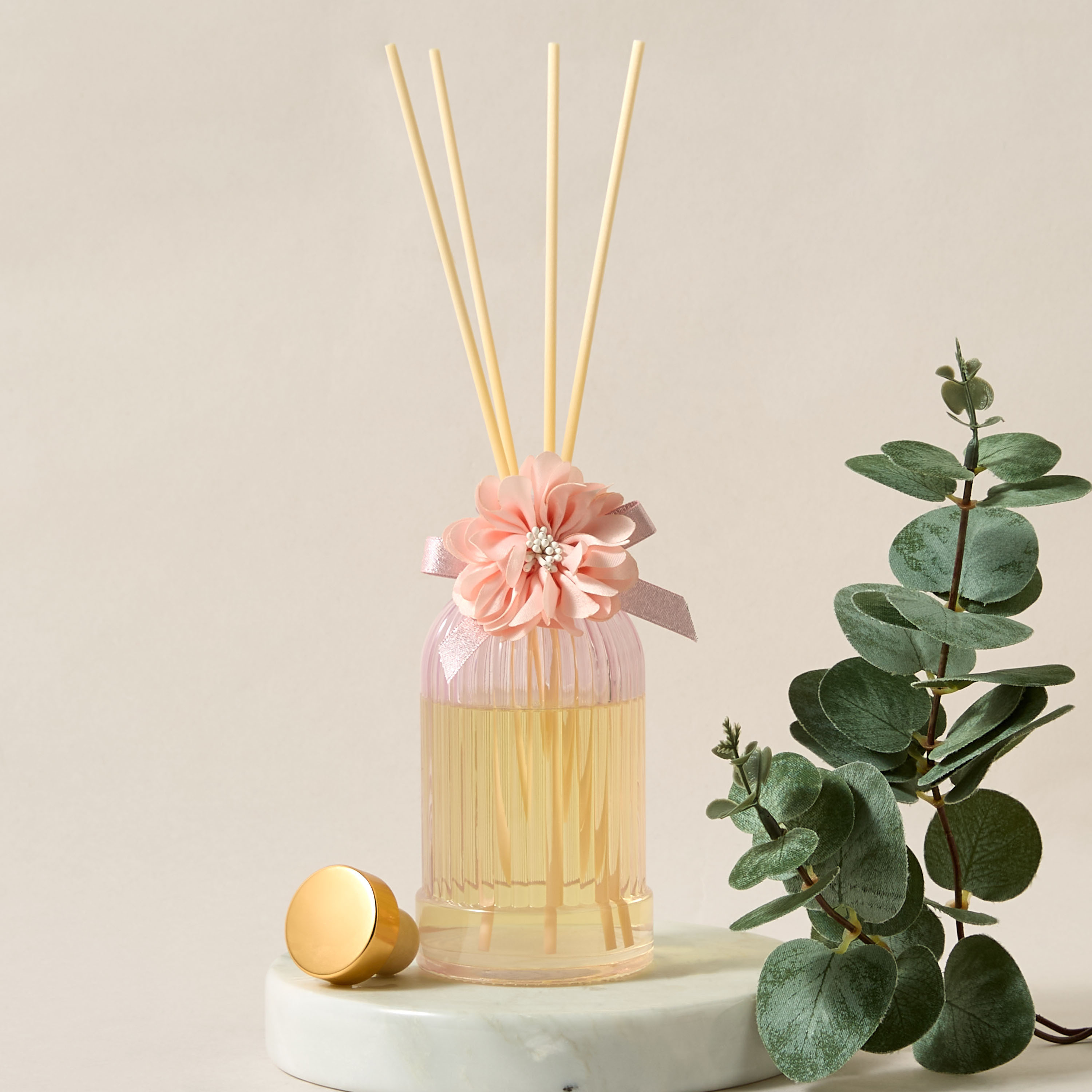 Aura Luxe Reed Diffuser 150ml Soft Radiance- Pink-household-homefragrance-reeddiffusers-image-1
