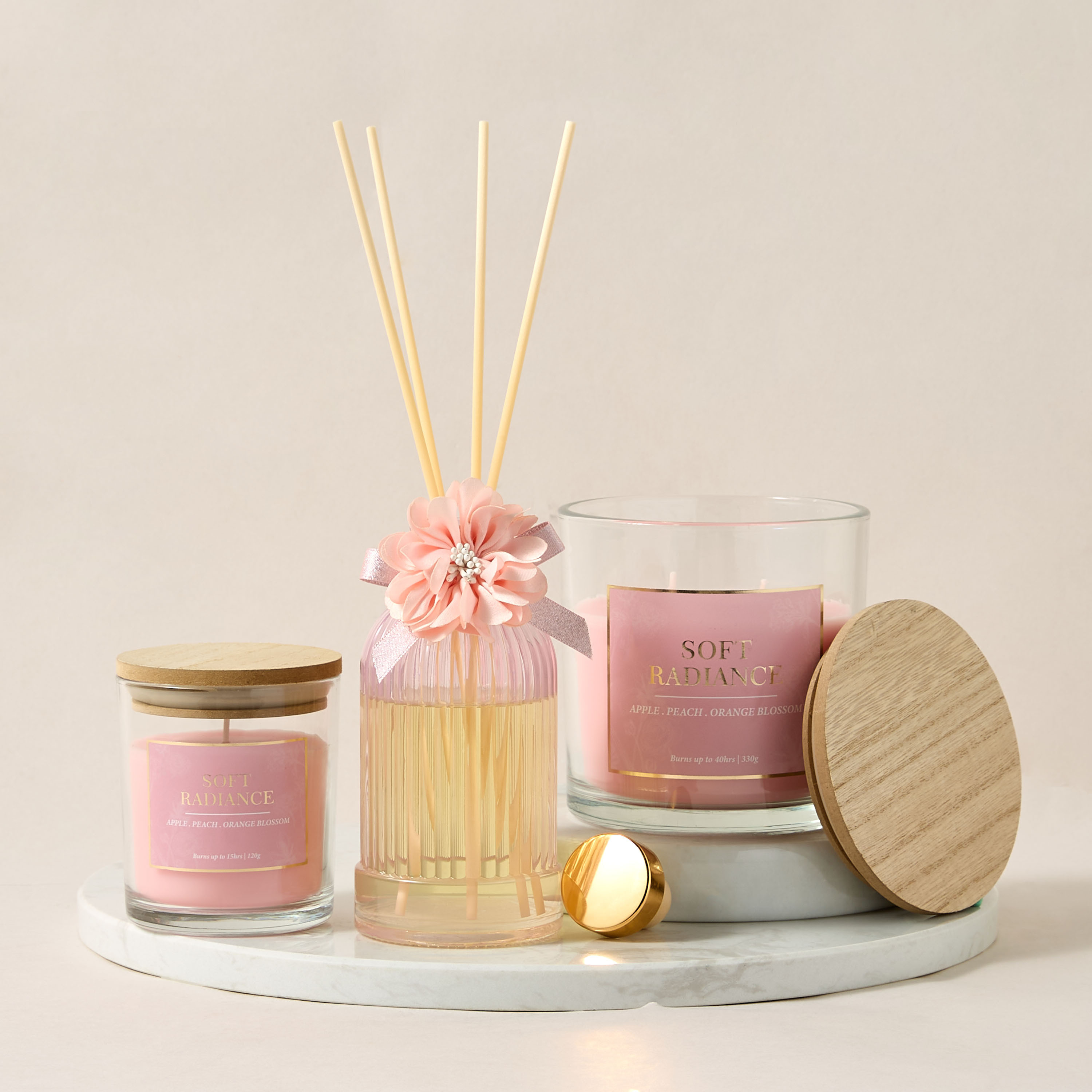 Aura Luxe Reed Diffuser 150ml Soft Radiance- Pink-household-homefragrance-reeddiffusers-image-5