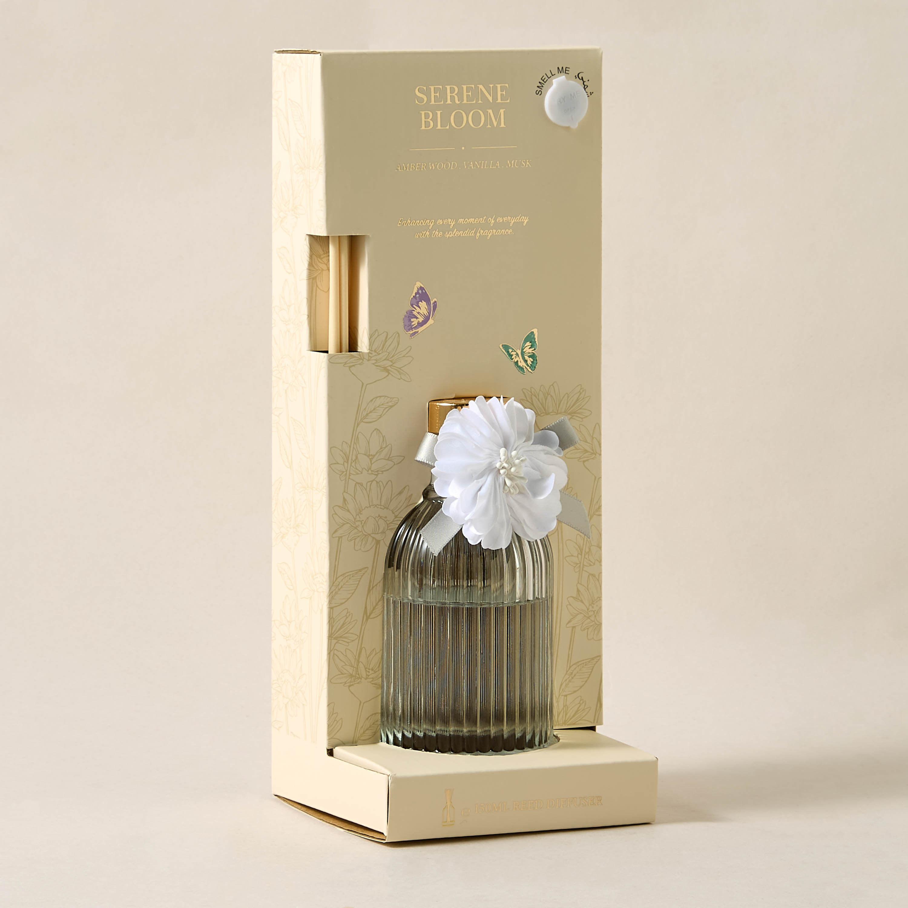 Aura Luxe Reed Diffuser 150ml Serene Bloom- Clear-household-homefragrance-reeddiffusers-image-4