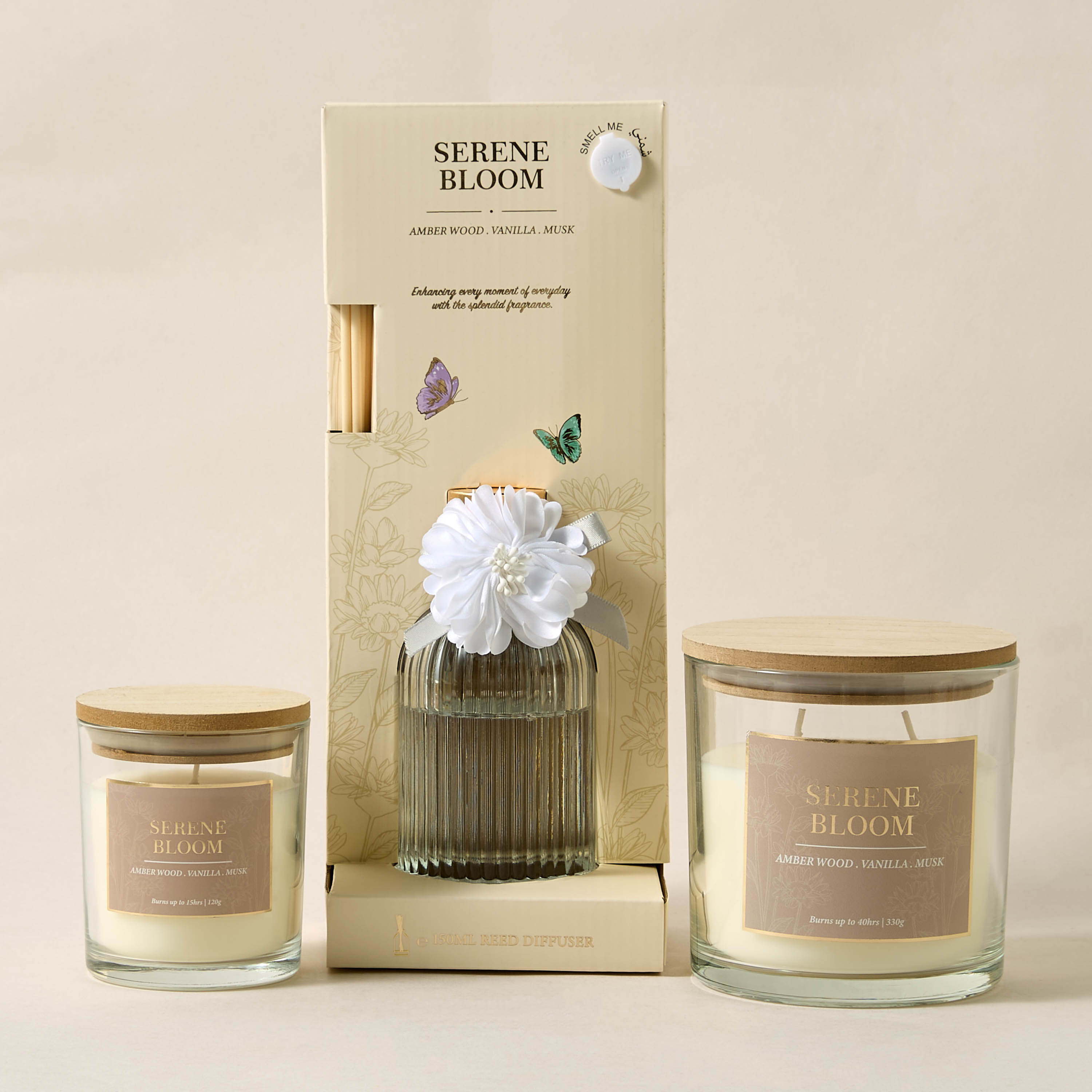 Aura Luxe Reed Diffuser 150ml Serene Bloom- Clear-household-homefragrance-reeddiffusers-image-6