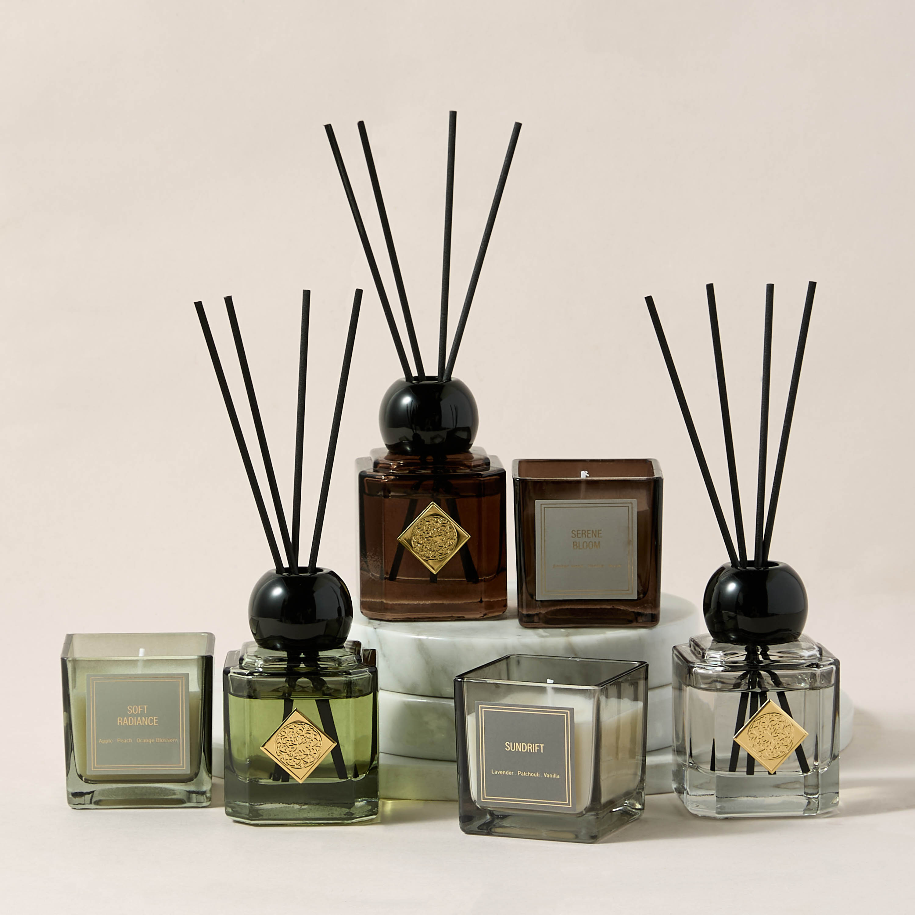 Aura Luxe Gift Set Serene Bloom - Set of 2 - Brown-household-homefragrance-fragrancegiftset-image-6