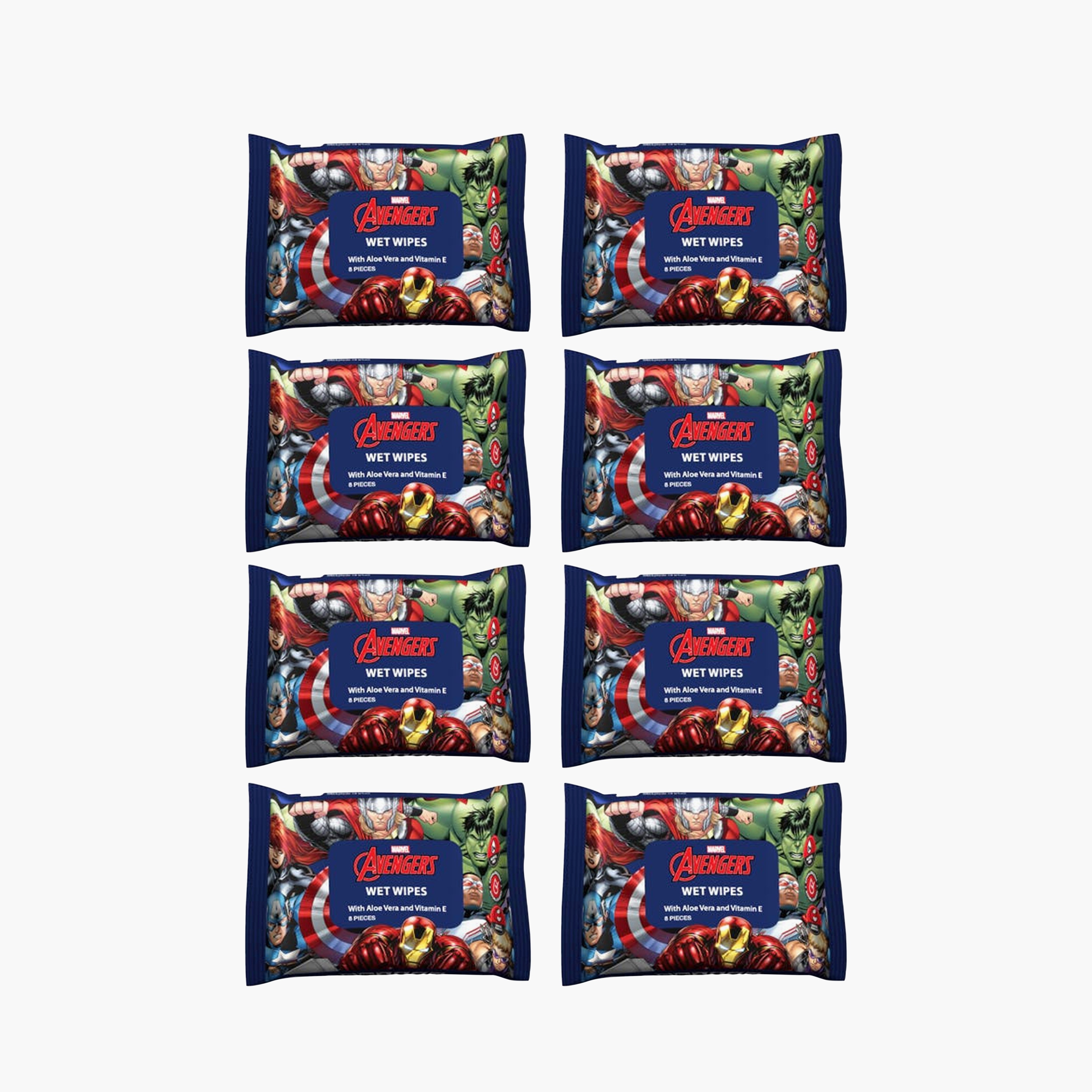 Fablab Wet Wipes with Aloe Vera & Vitamin E - Avengers - 8-Piece x Pack of 8-baby-diapering-babywipes-image-1