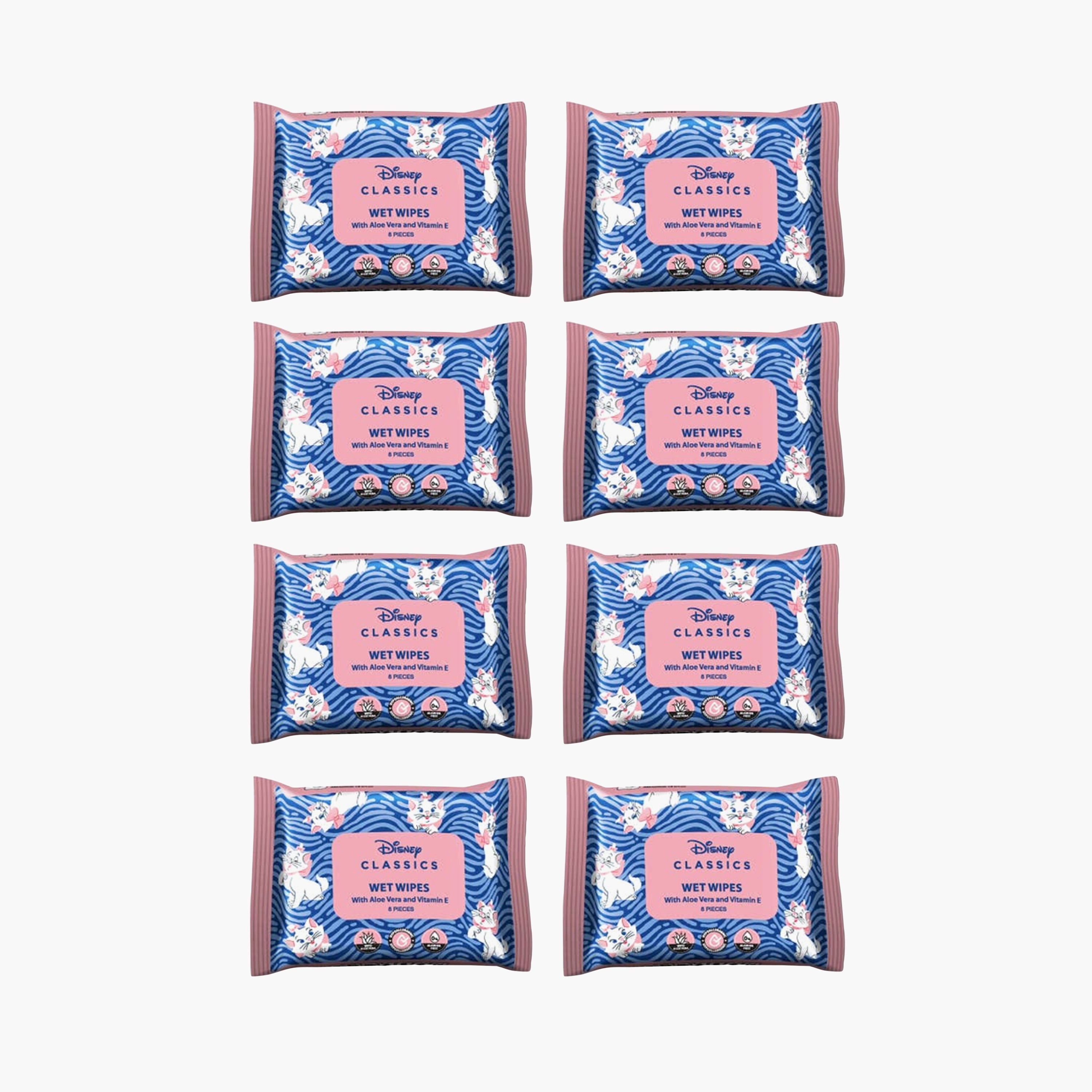 مناديل مبللة مع الصبار وفيتامين ه من فاب لاب - كلاسيكية - عبوة من 8 قطع-baby-diapering-babywipes-image-1