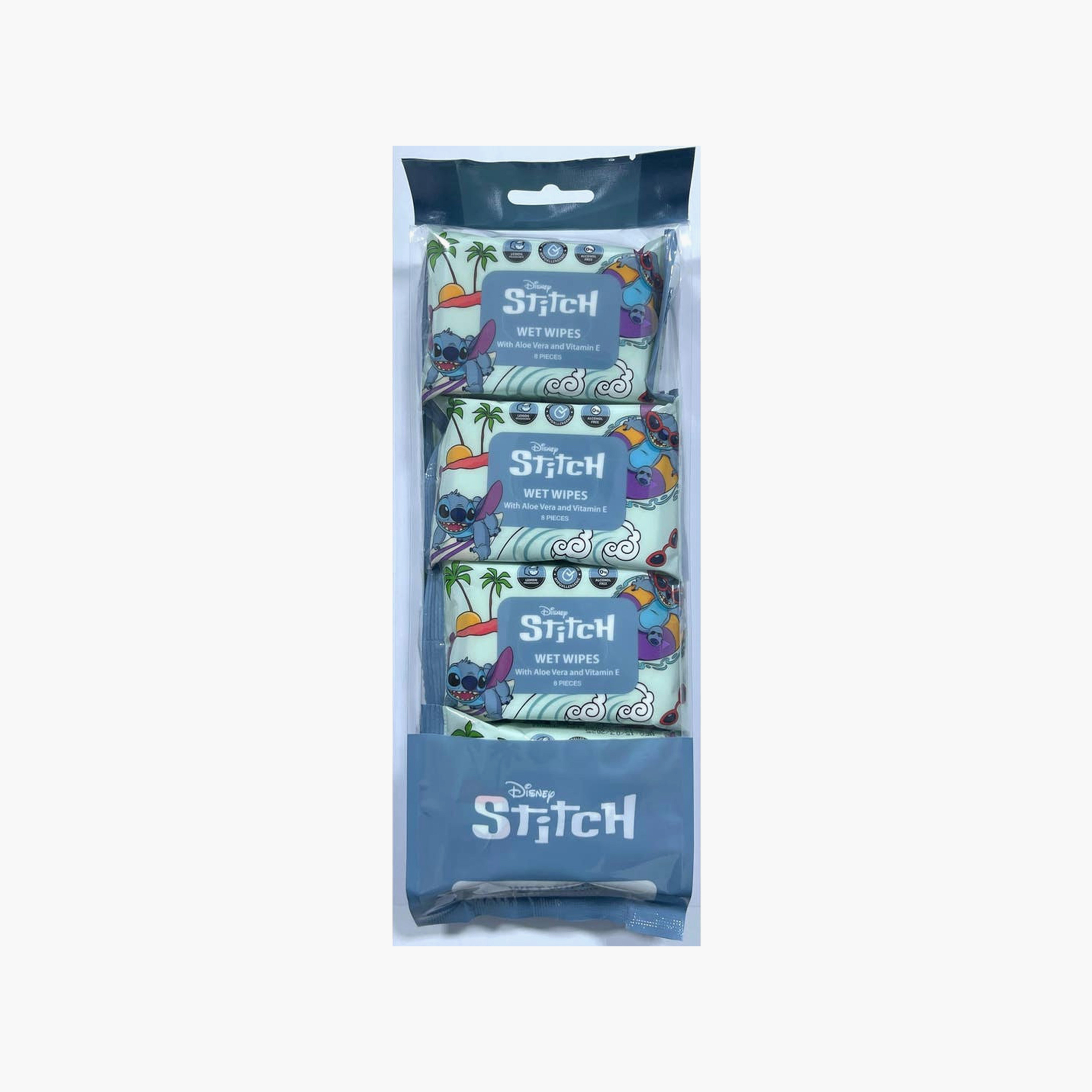 Fablab Wet Wipes with Aloe Vera & Vitamin E - Stitch - 8-Piece x Pack of 8-baby-diapering-babywipes-image-3
