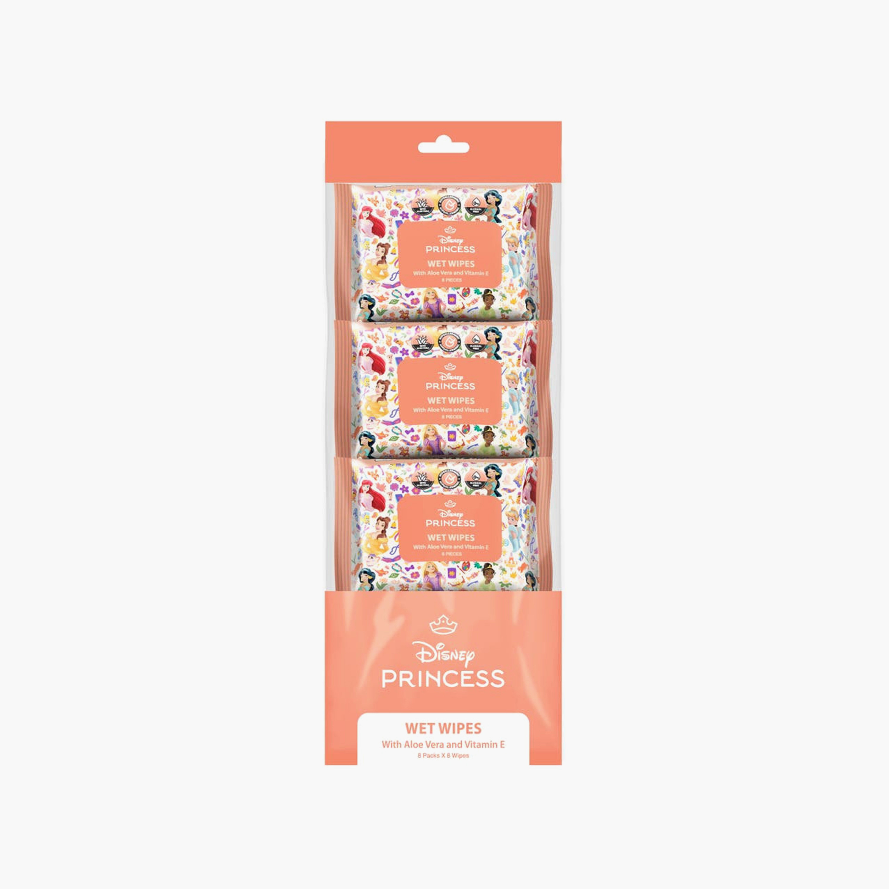 Fablab Wet Wipes with Aloe Vera & Vitamin E - Princess - 8-Piece x Pack of 8-baby-diapering-babywipes-image-3