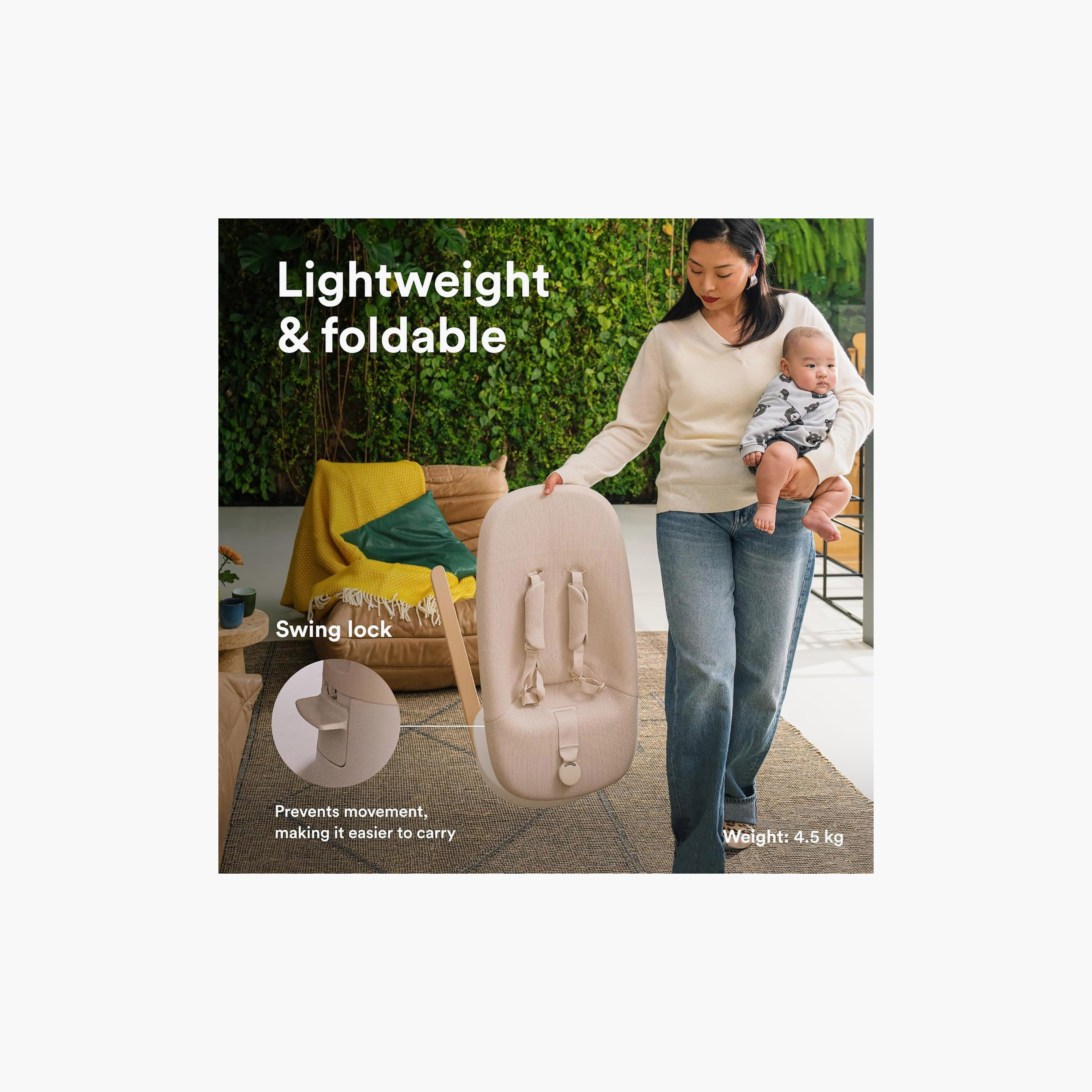 Stokke Yoga Baby Bouncer & Swing - Light Sand-baby-infantactivity-bouncers-image-5