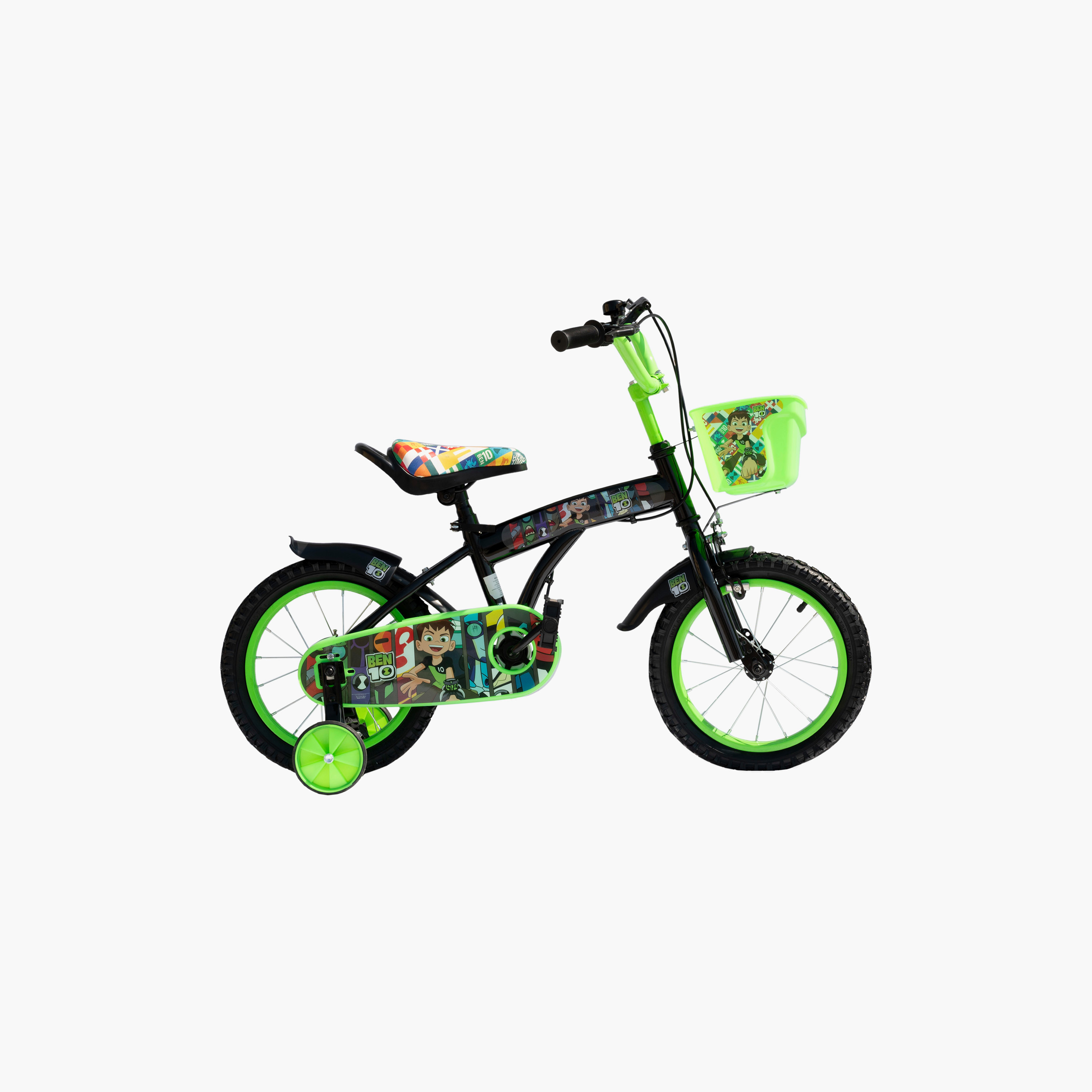 Ben 10 Bicycle with Basket - 16 Inch - Black & Green-toys-outdoor-bikesandrideons-bikes-image-3
