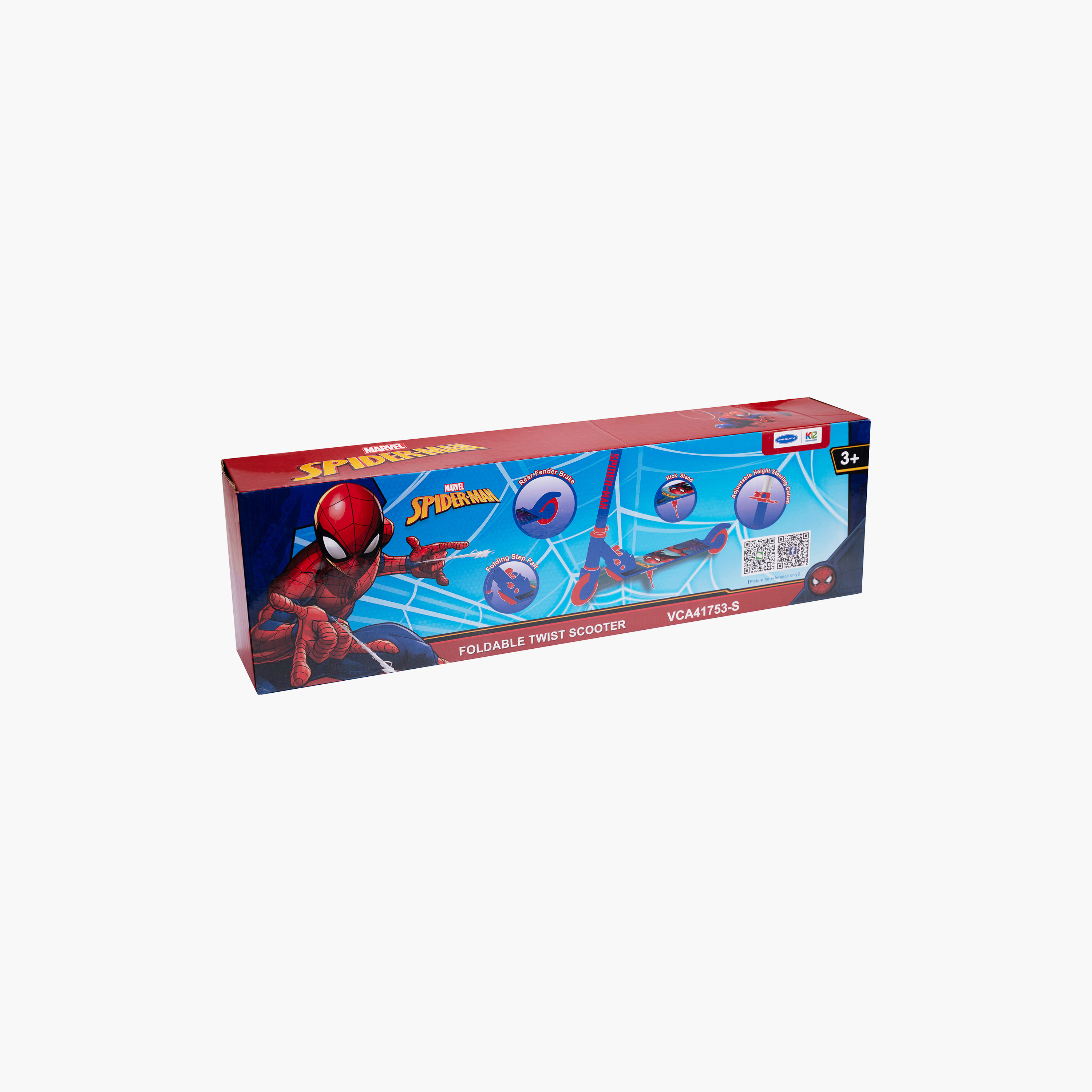 سكوتر سبايدرمان القابل للطي بعجلتين-toys-outdoor-scooters-image-2