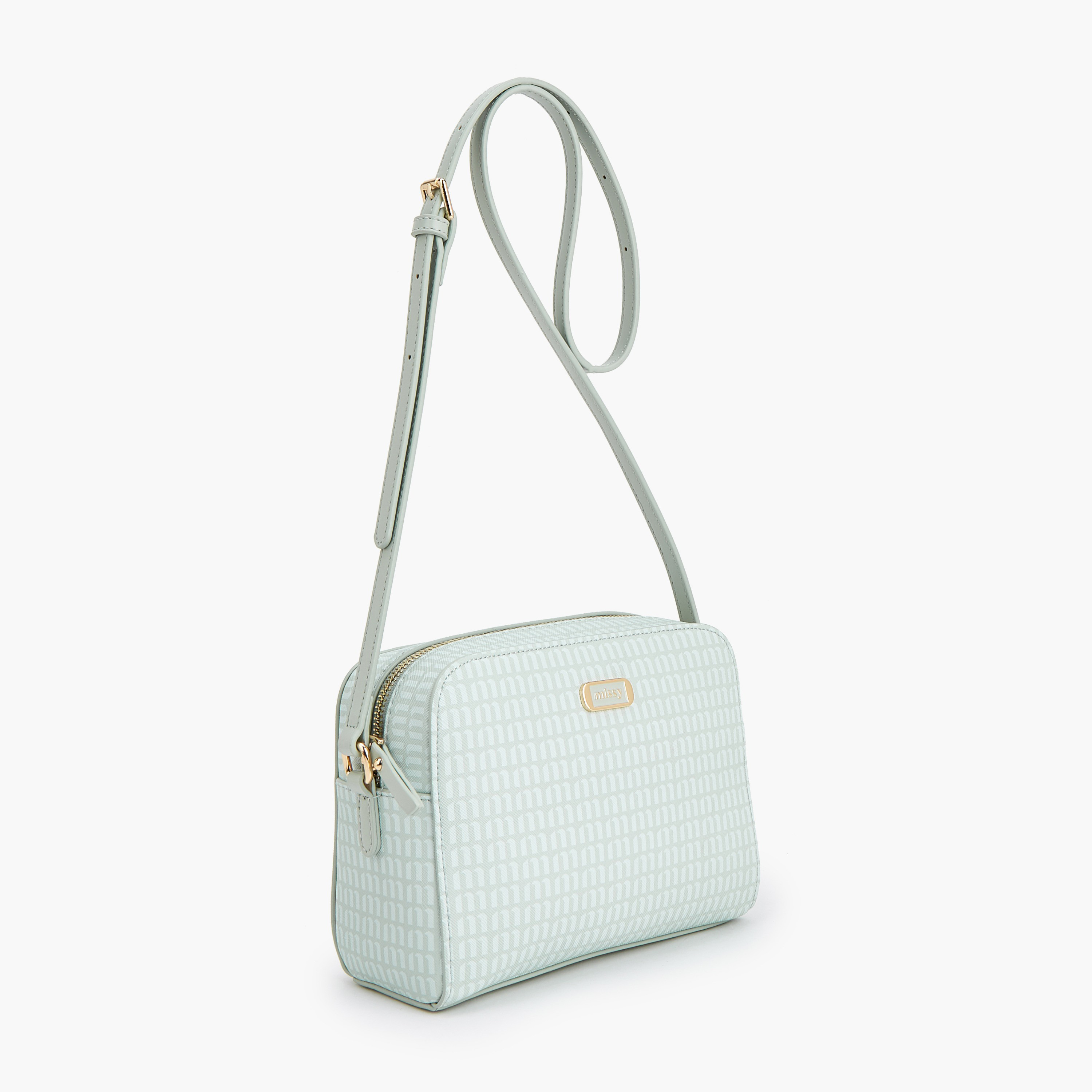شنطة كروس بودي بطبعات مونوجرام مع حزام قابل للتعديل من ميسي-women-bagsandwallets-handbags-image-3