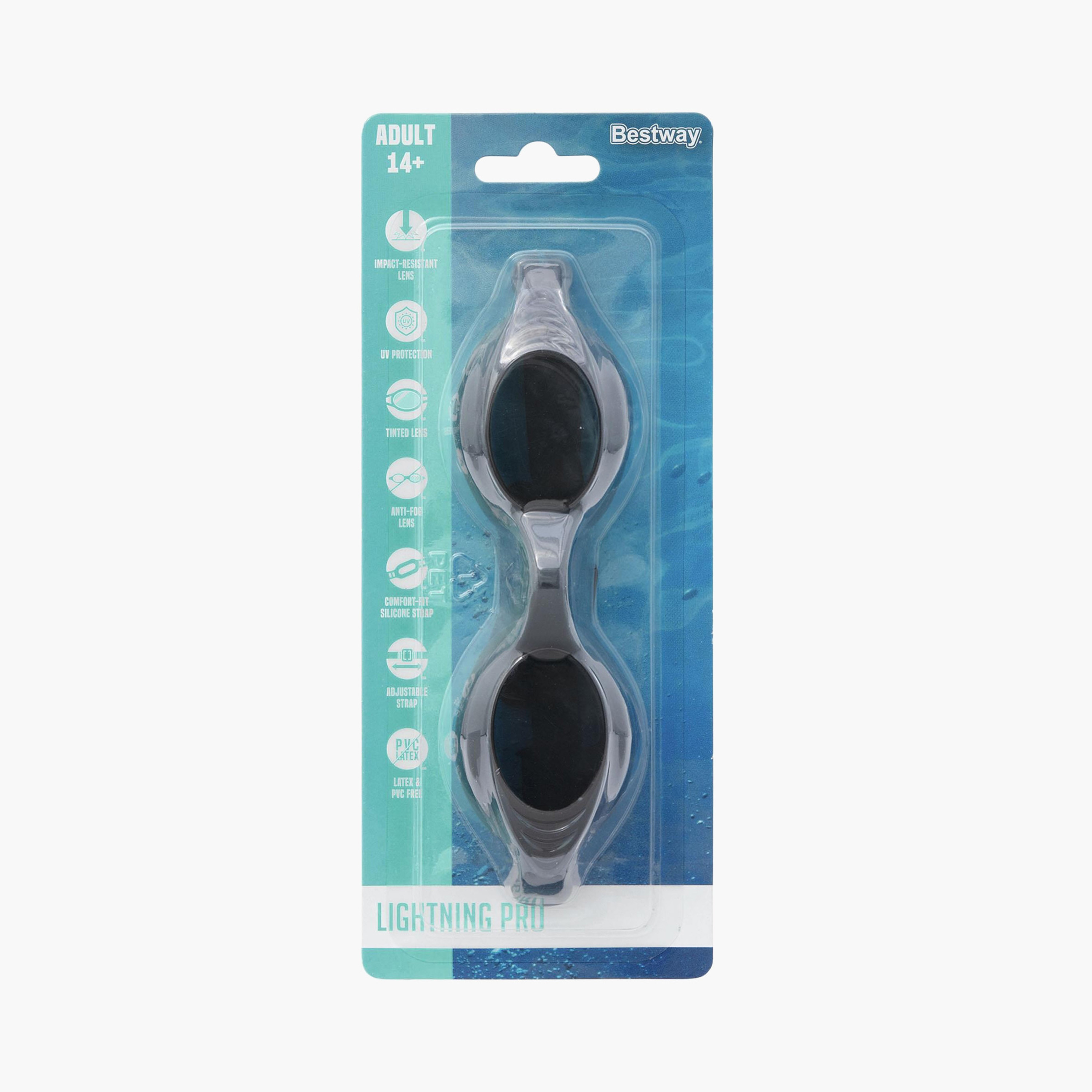 Pack of 3 Bestway Kids Lightning Pro Swim Goggles-girls-clothing-sportswear-swimwear-image-2