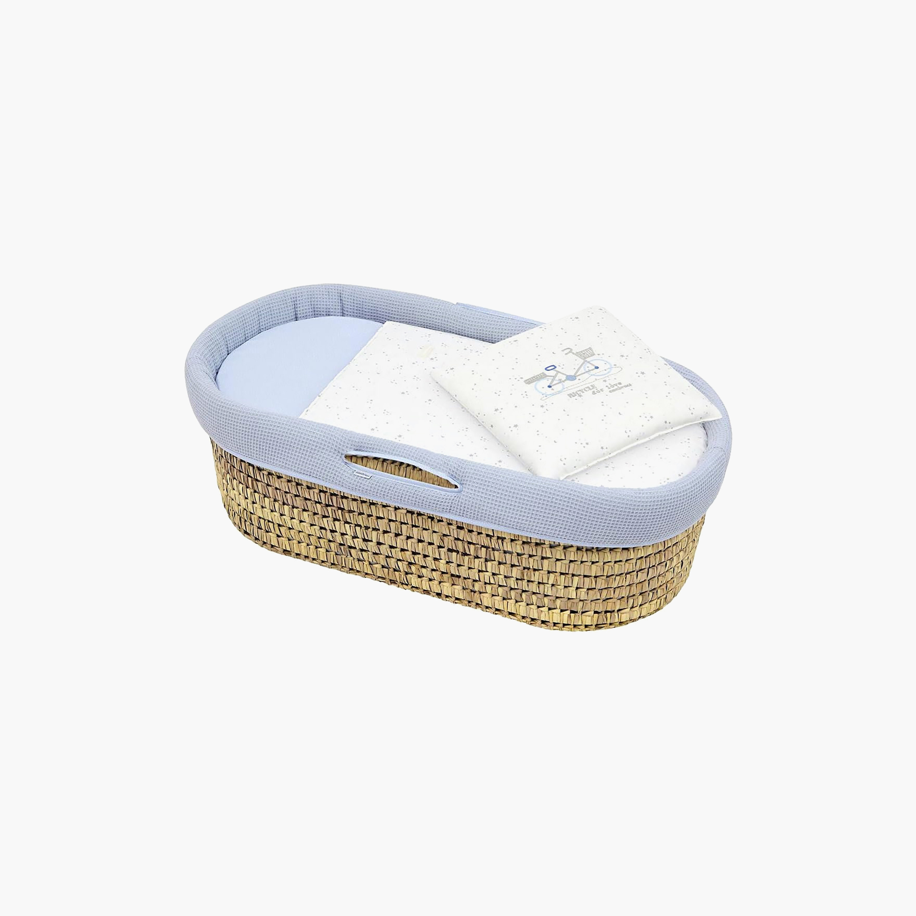 Cambrass Quilted Basket With Pillow & Mattress-baby-nursery-furniture-mosesbaskets-image-1