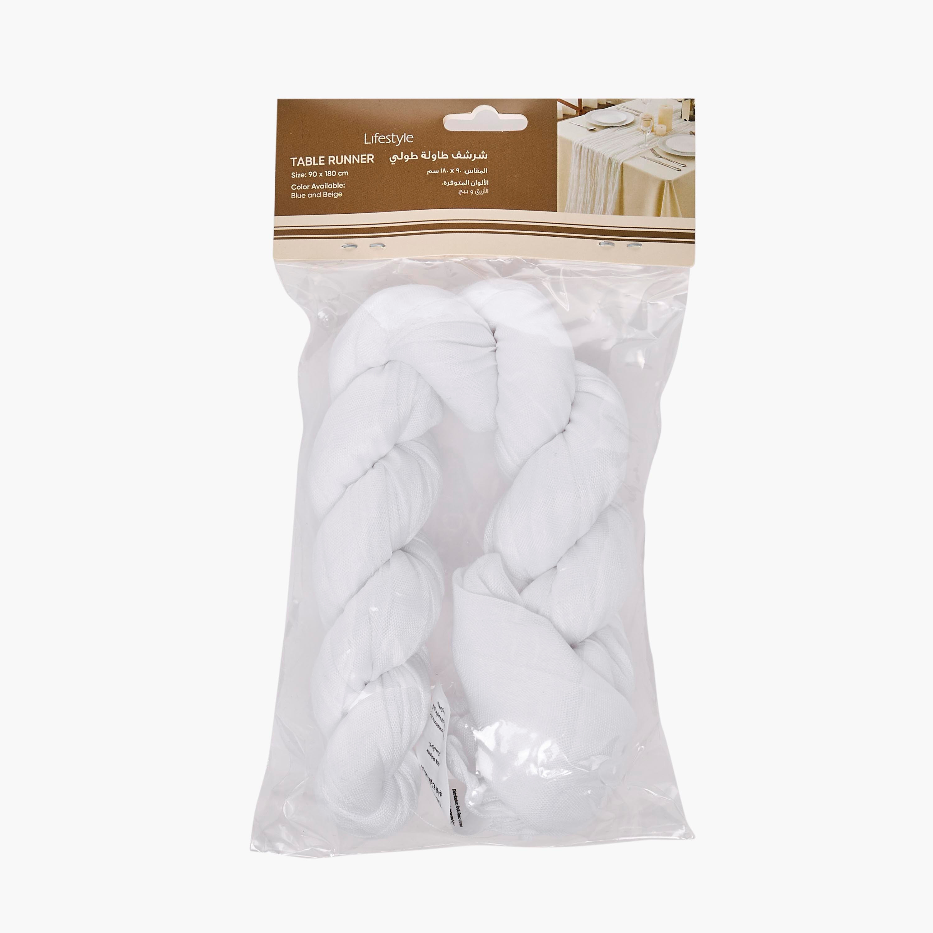 Crinkled Texture Table Runner - 90x180 cms-household-dining-tablelinen-runnersandtablecovers-image-4