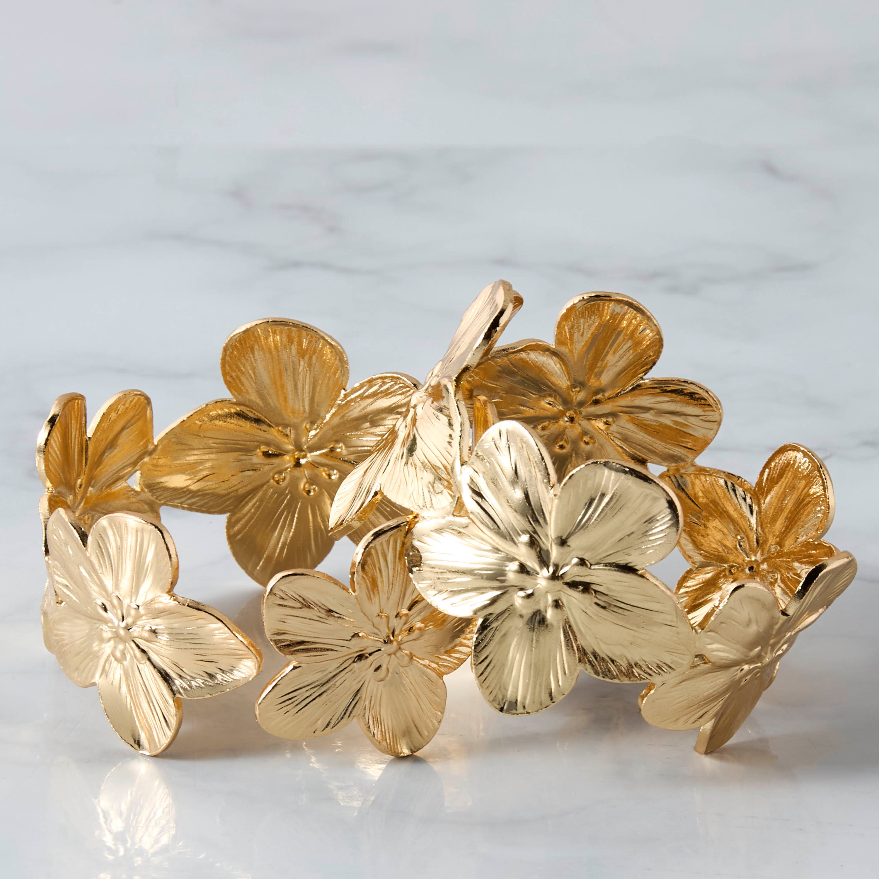 Floral Textured Napkin Ring - Set of 4-household-dining-tablelinen-napkinsandaccessories-image-3