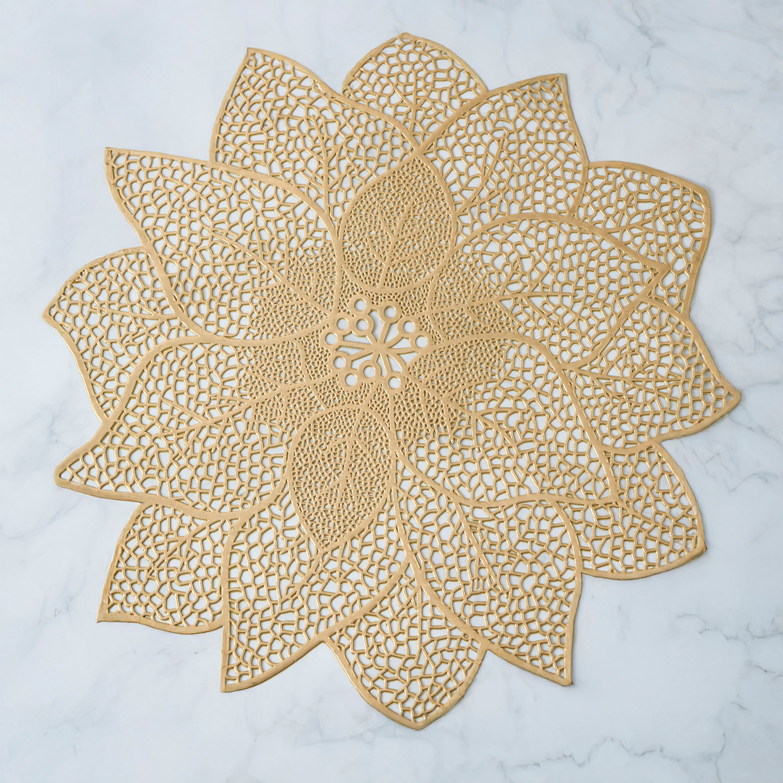 Hibiscus Floral Shaped Placemat - Set of 4-household-dining-tablelinen-placemats-image-3
