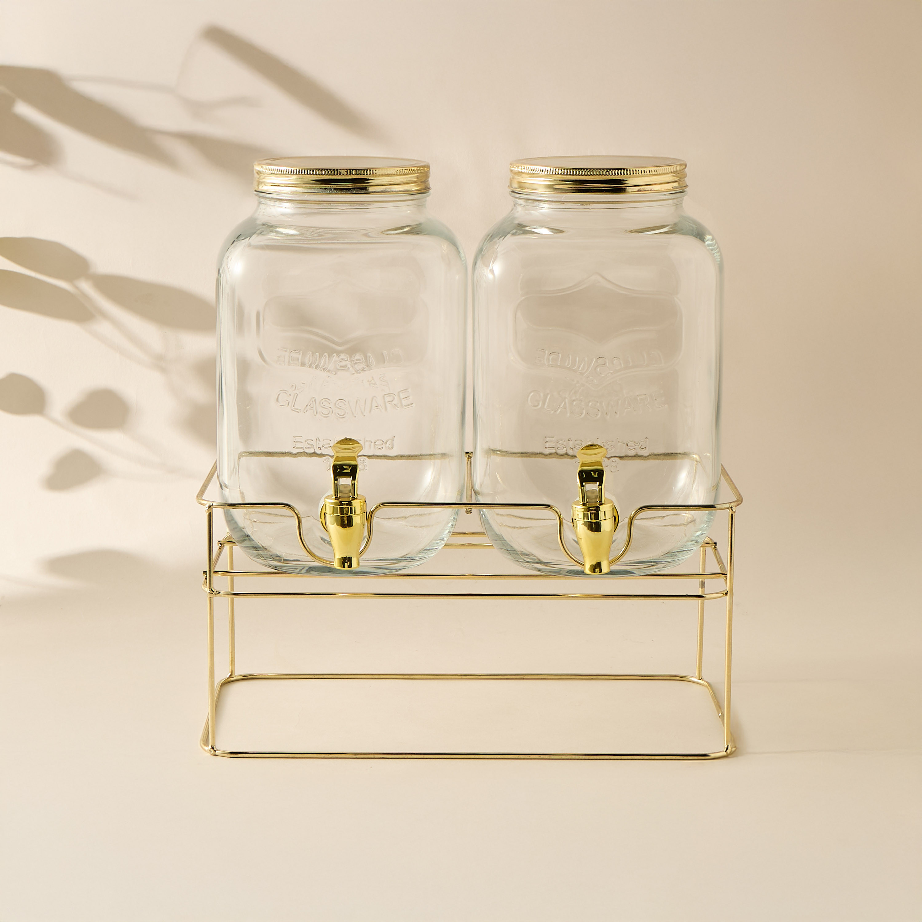 Summer Hot Flower 3-Piece Glass Dispenser and Rack Set - 5 L-household-dining-drinkserveware-dispensers-image-2