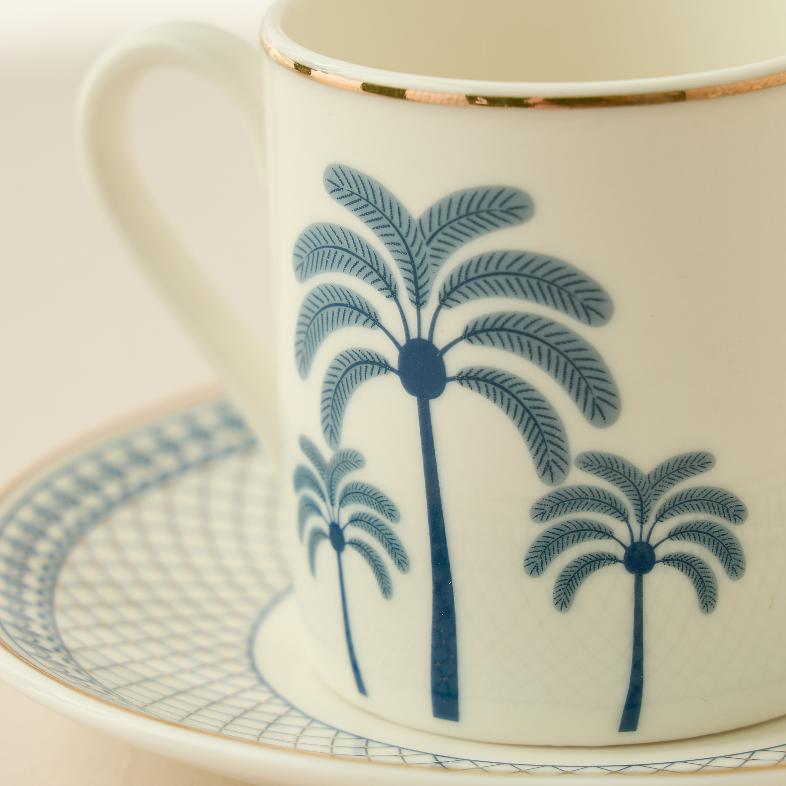 Palm Tree Print 12-Piece Cup and Saucer Set - 70 ml-household-dining-teaandcoffee-teaandcoffeesets-image-4
