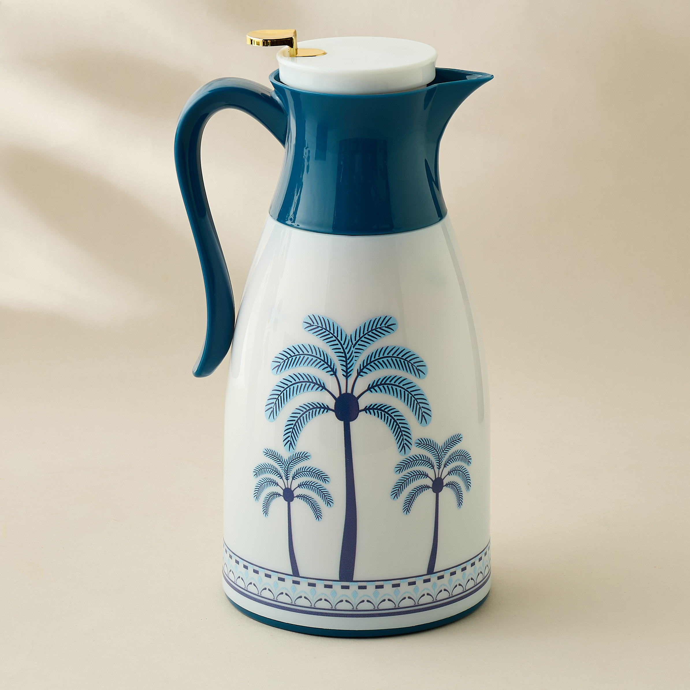 Palm Tree Print Vacuum Flask - 950 ml-household-dining-teaandcoffee-vacuumflaskscoffeeandteapots-image-1