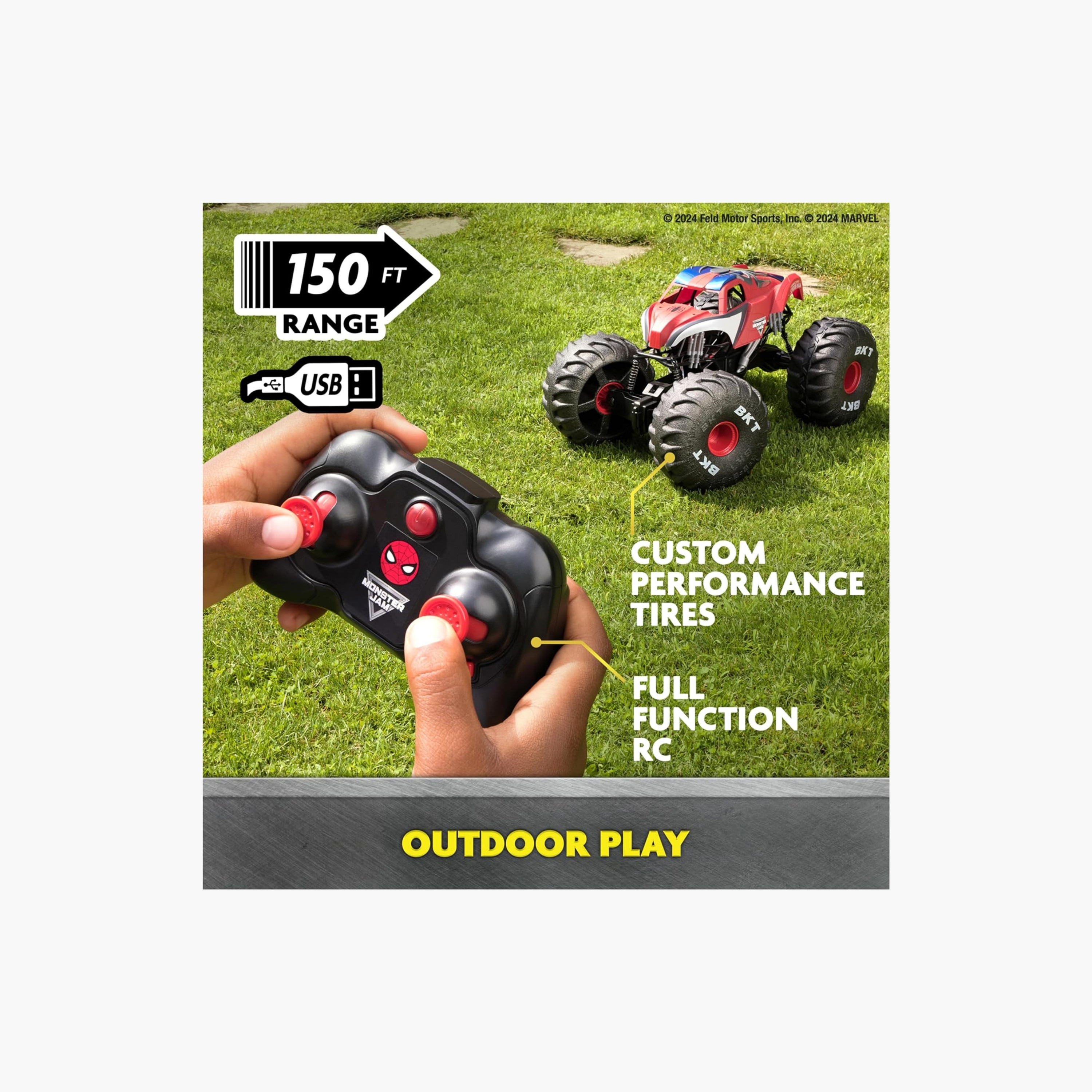 لعبة شاحنة سبايدر مان ميجا مارفل بجهاز تحكم عن بعد من مونستر جام-toys-remotecontrolledvehicles-rccars-image-1