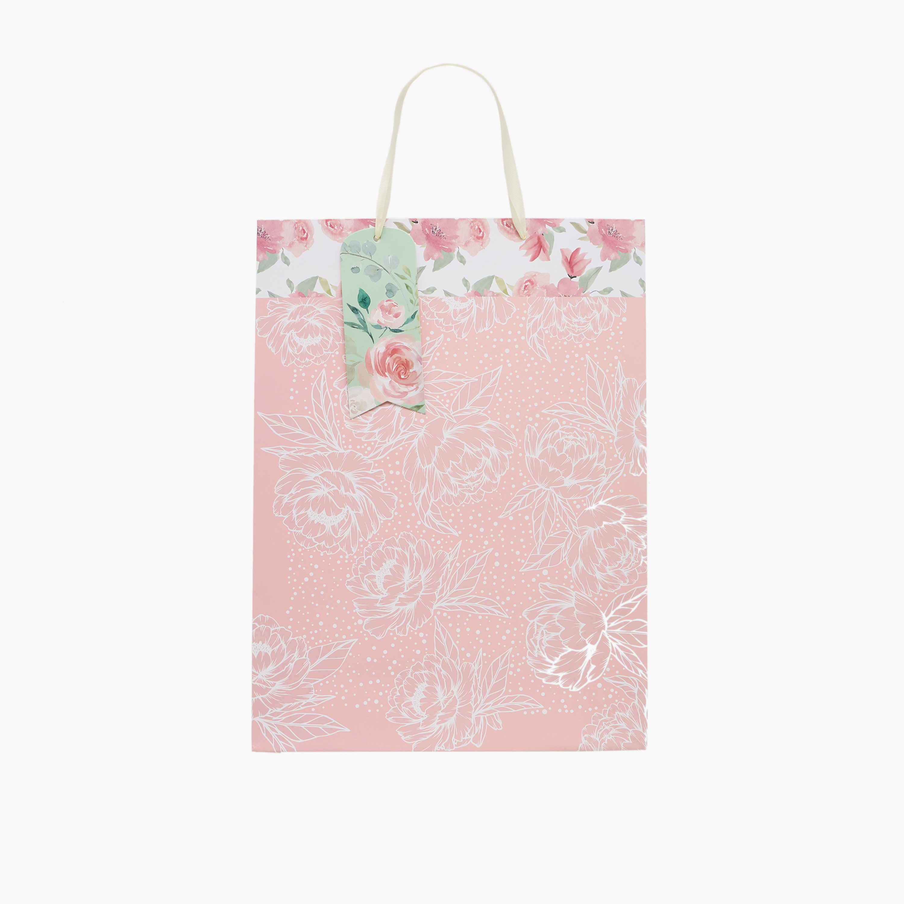 Findz Flower and Butterfly Print Extra Large Gift Bag - 42x31x12 cms-household-giftingaccessories-giftings-image-1