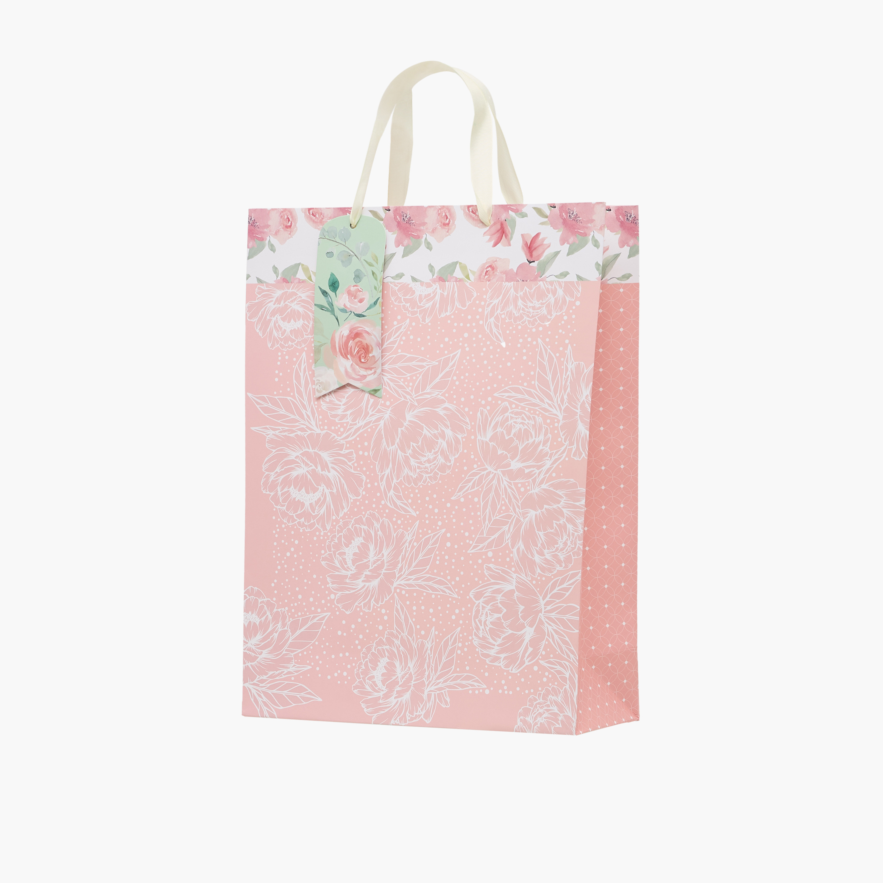 Findz Flower and Butterfly Print Extra Large Gift Bag - 42x31x12 cms-household-giftingaccessories-giftings-image-2