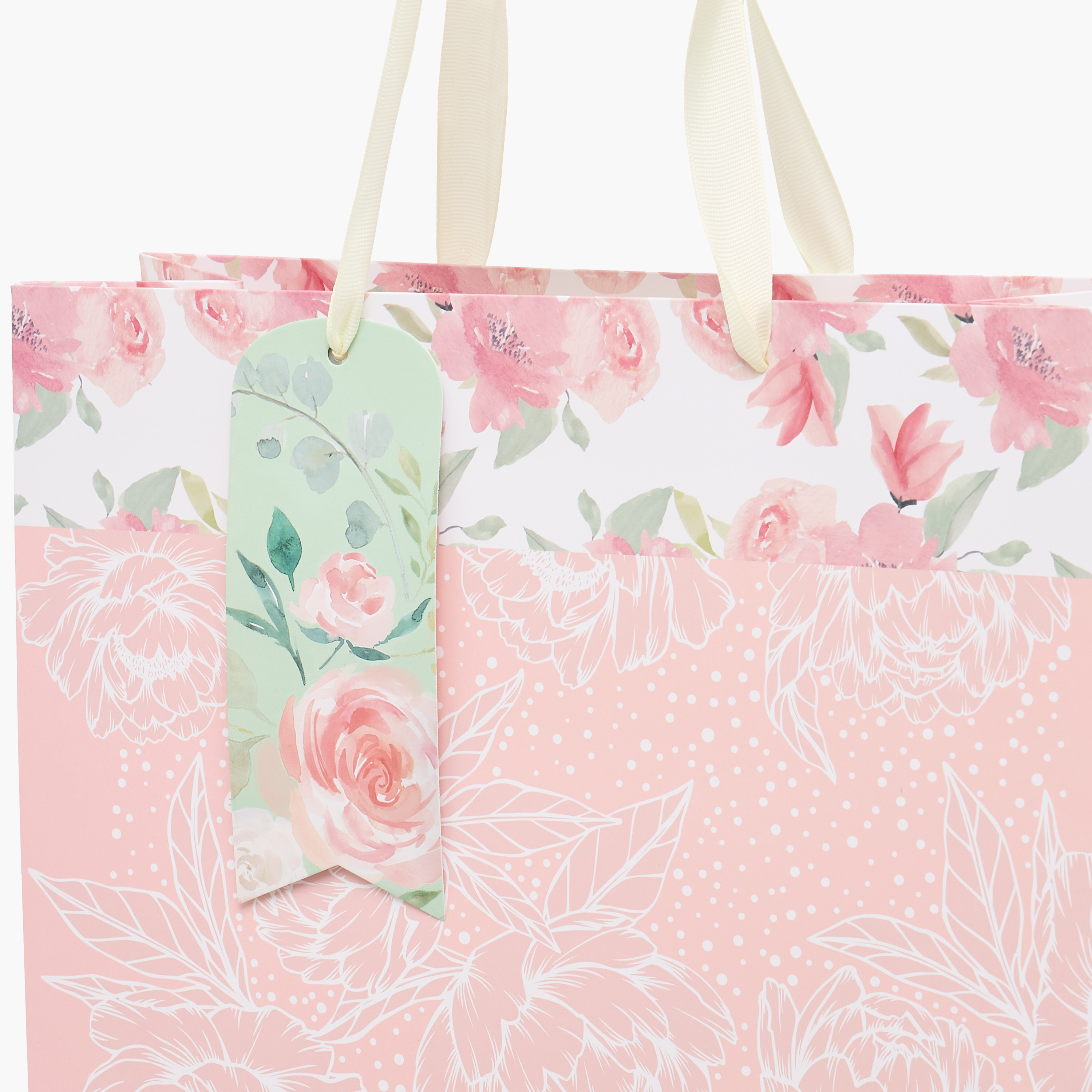 Findz Flower and Butterfly Print Extra Large Gift Bag - 42x31x12 cms-household-giftingaccessories-giftings-image-3