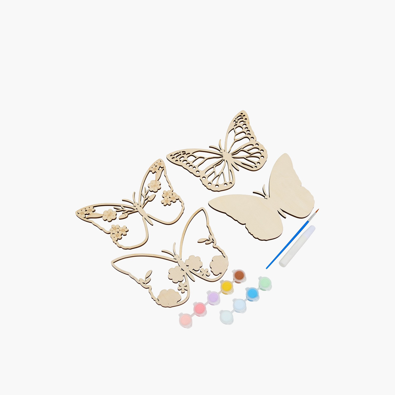Findz DIY Butterfly Paint Your Own 3D Wooden Kit-school-artsandcrafts-image-3