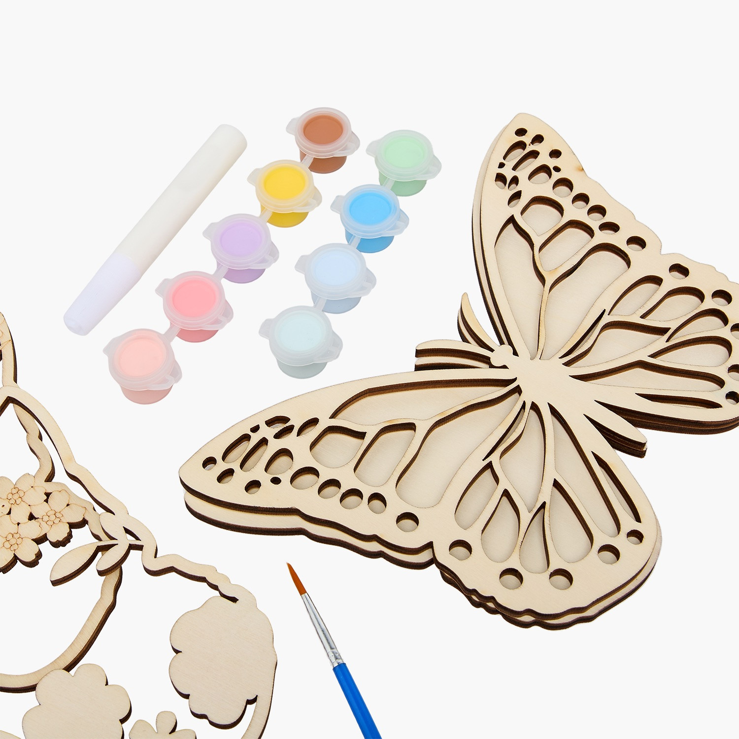 Findz DIY Butterfly Paint Your Own 3D Wooden Kit-school-artsandcrafts-image-1