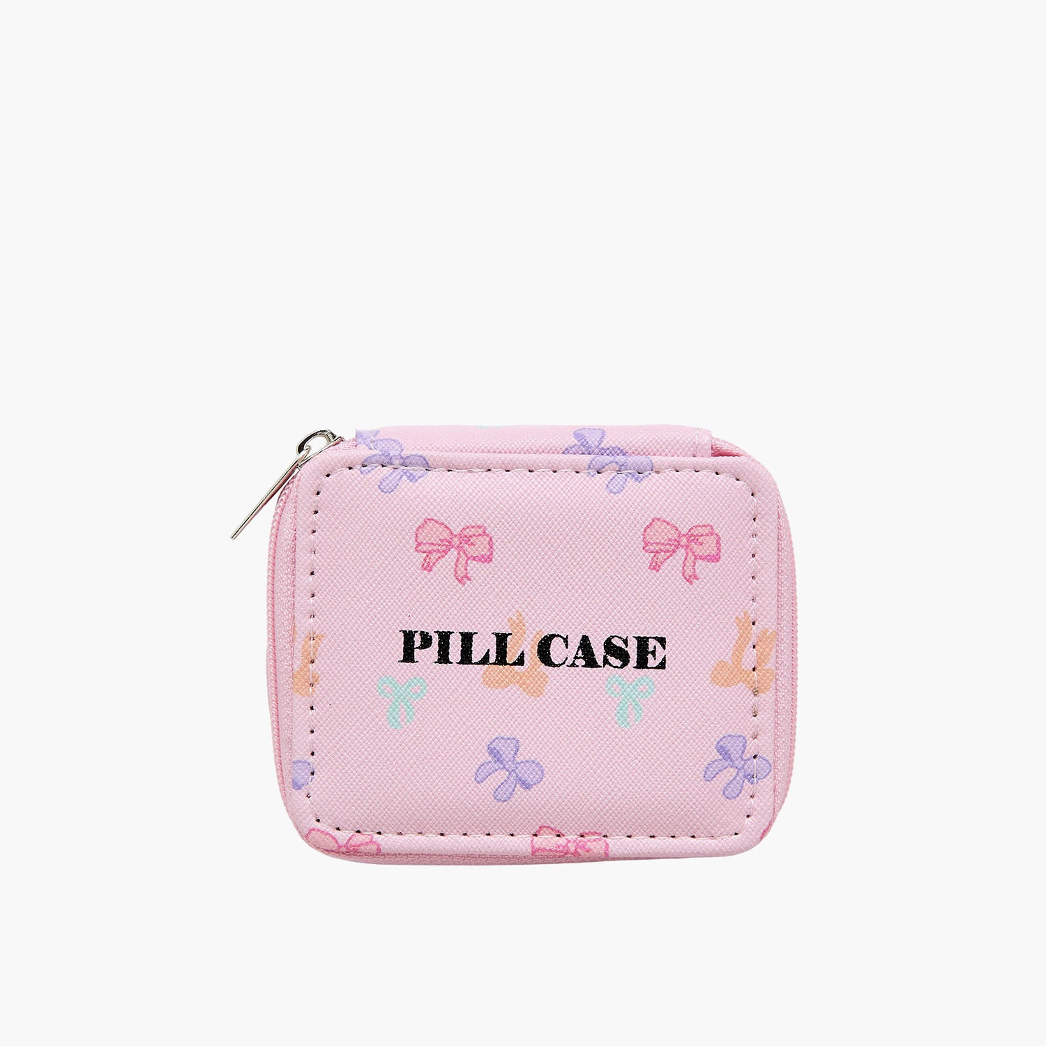 Findz Bow Print Pill Case with Zip Closure-travel-accessories-image-1