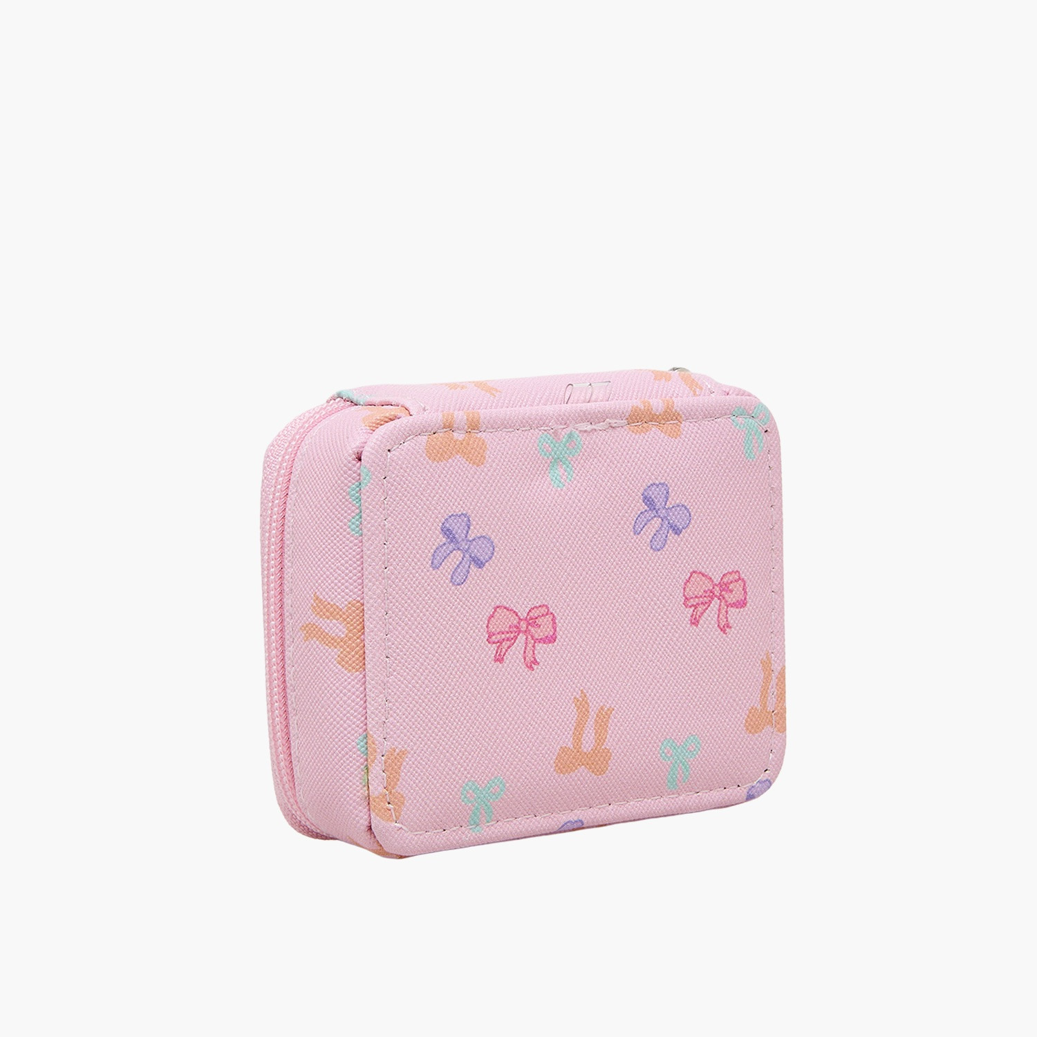 Findz Bow Print Pill Case with Zip Closure-travel-accessories-image-2
