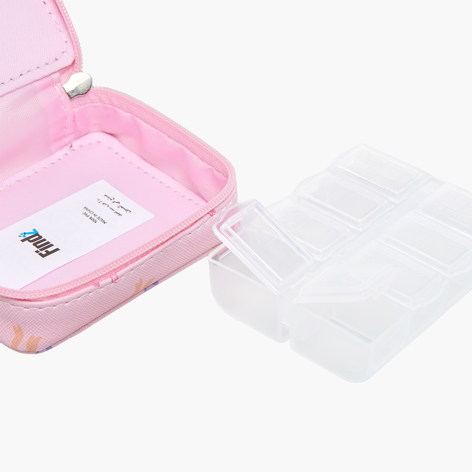 Findz Bow Print Pill Case with Zip Closure-travel-accessories-image-5