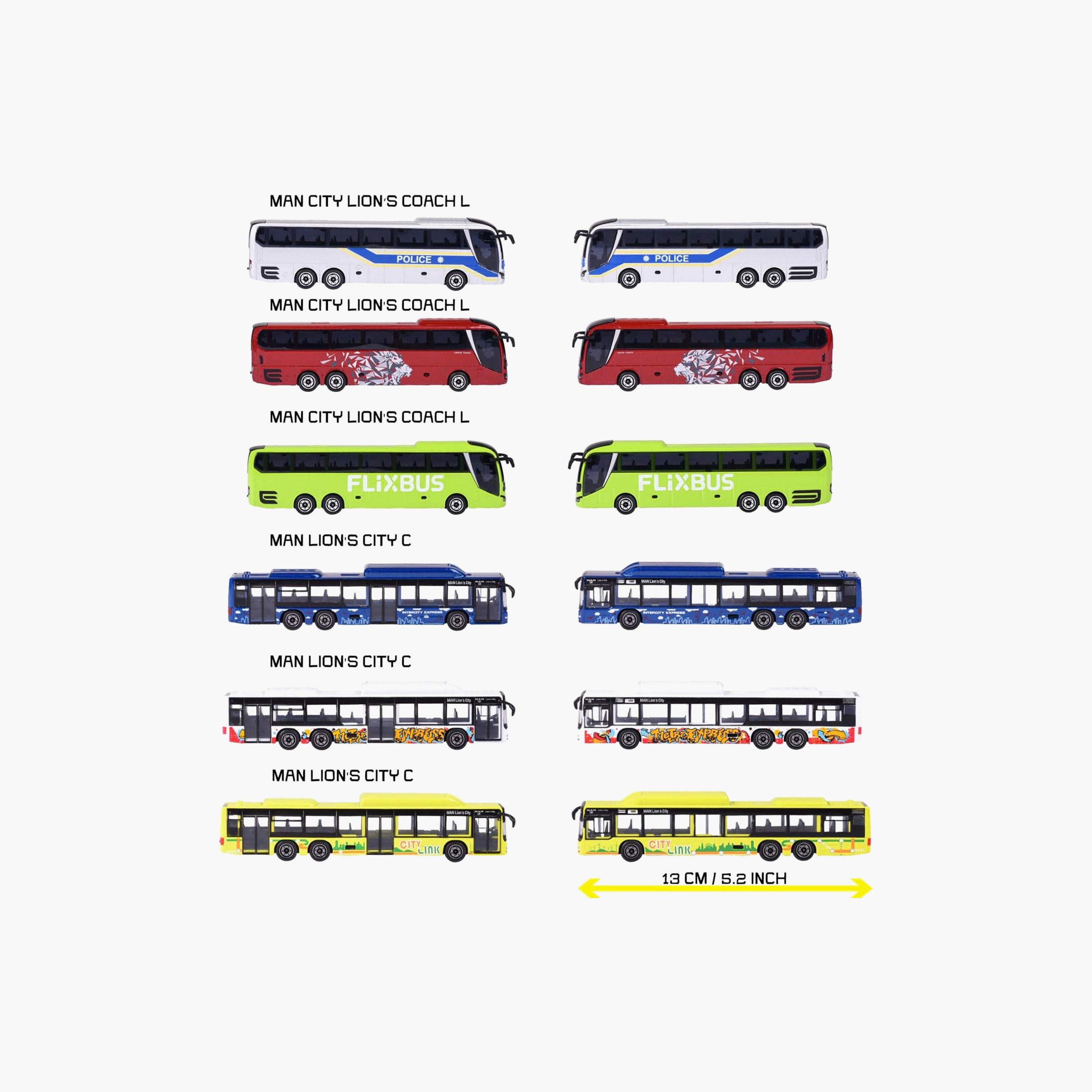 Majorette Diecast City MAN Bus - 13 cm - Assorted-toys-playvehicles-diecastcars-image-5