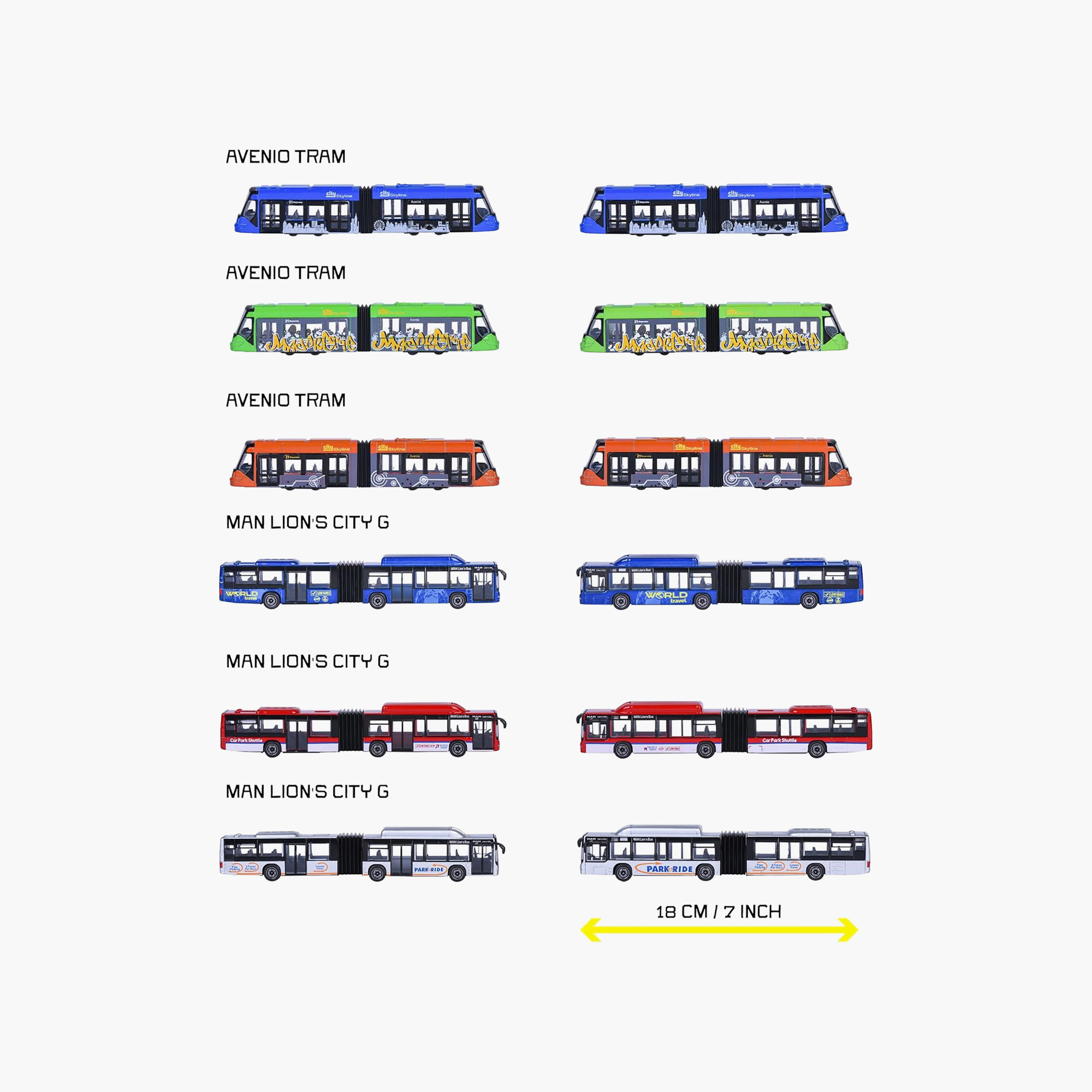 Majorette Diecast City Bus MAN + Avenio Tram - 18 cm - Assorted-toys-playvehicles-diecastcars-image-10