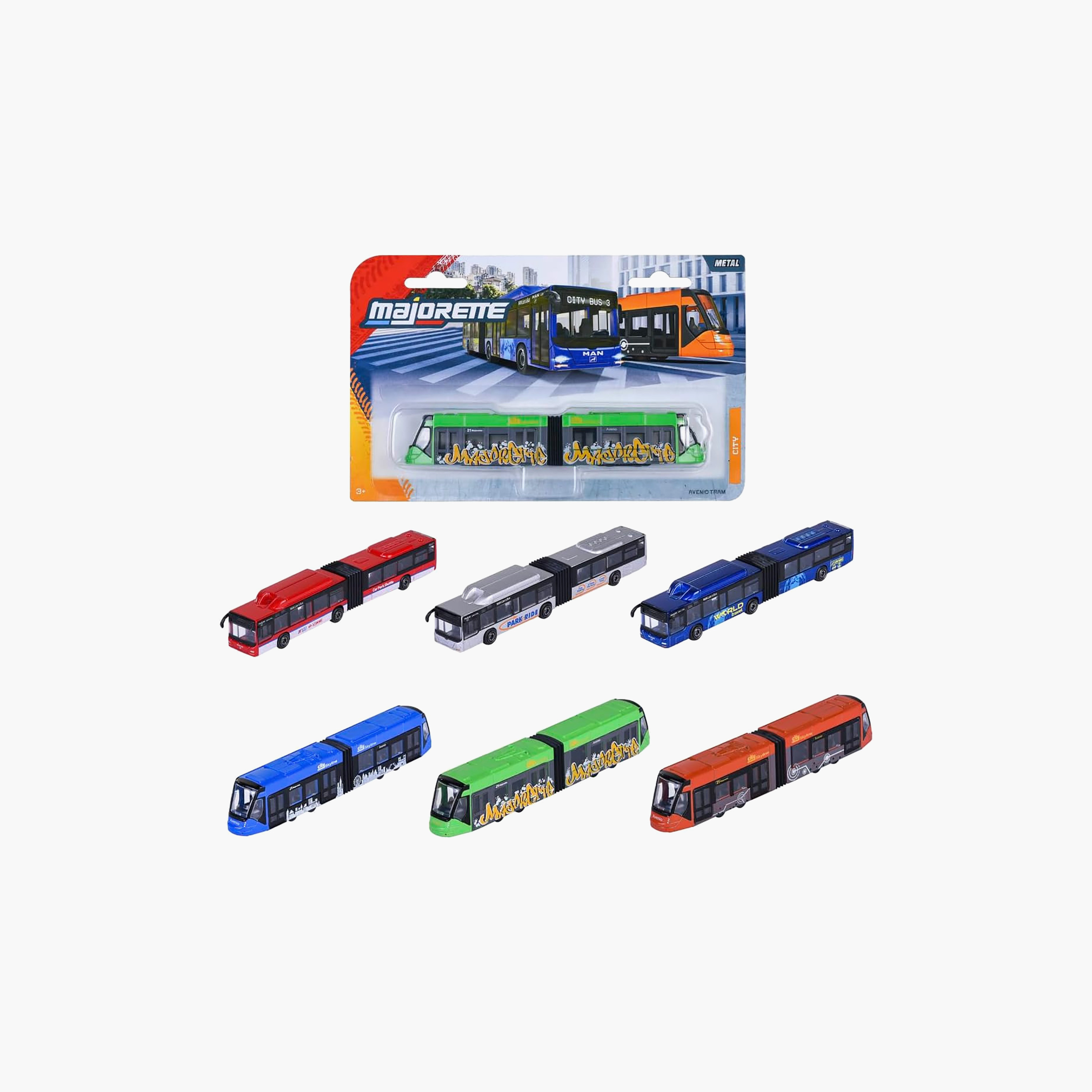 Majorette Diecast City Bus MAN + Avenio Tram - 18 cm - Assorted-toys-playvehicles-diecastcars-image-7