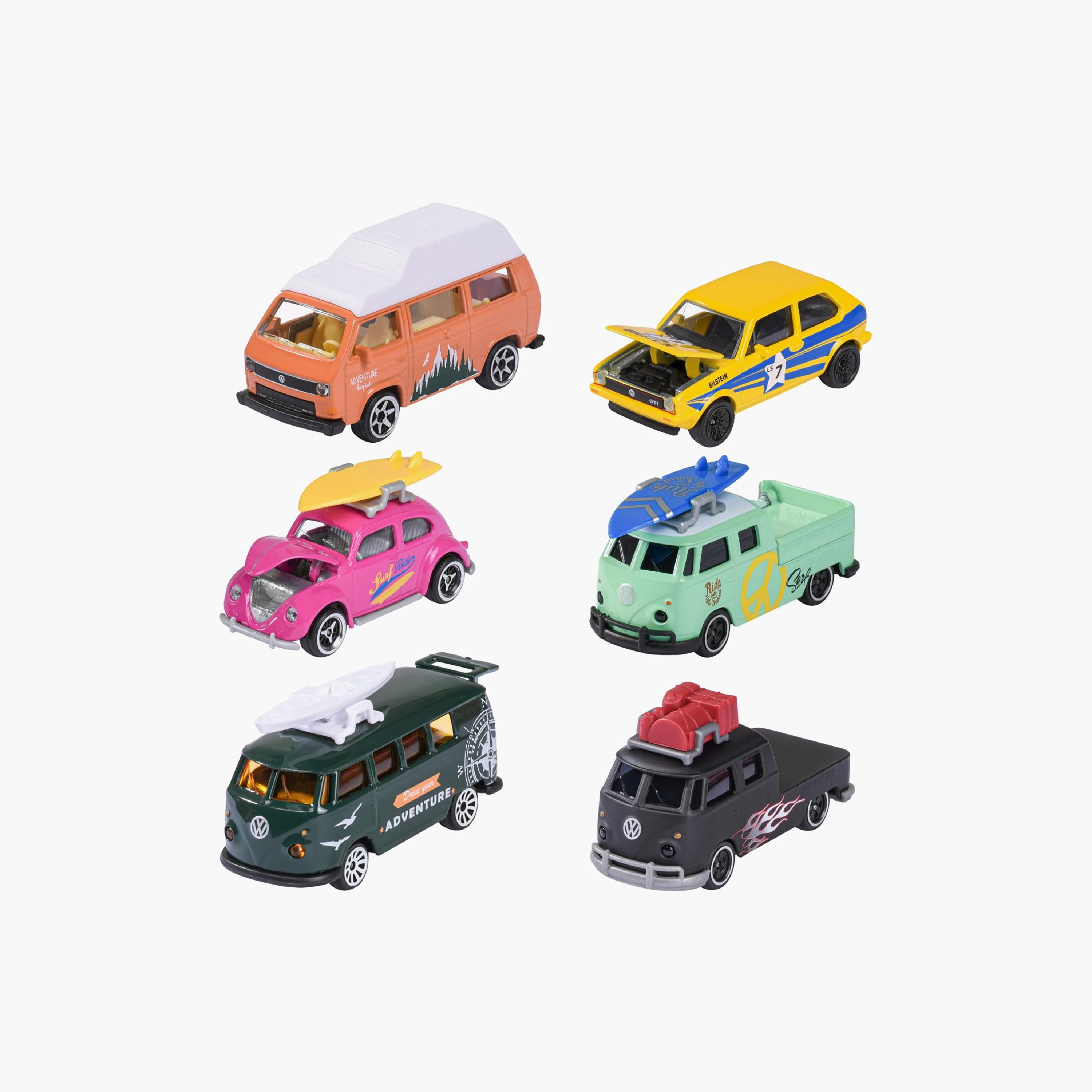 طقم سيارات فولكس فاجن معدنية مصبوبة متنوعة من ماجوريت-toys-playvehicles-diecastcars-image-1