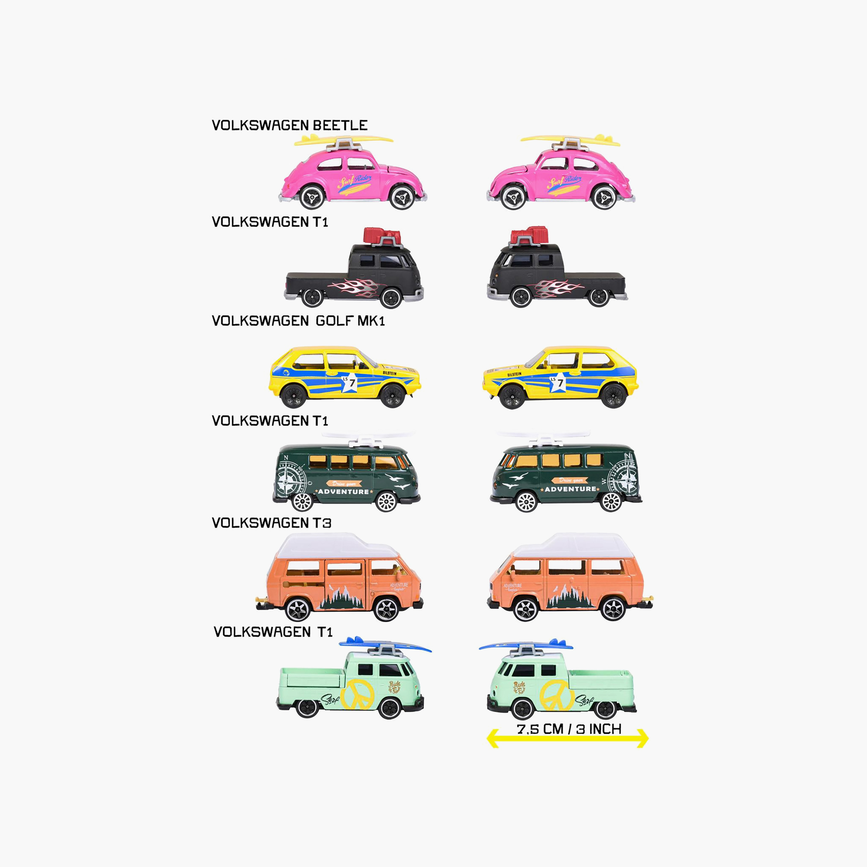 طقم سيارات فولكس فاجن معدنية مصبوبة متنوعة من ماجوريت-toys-playvehicles-diecastcars-image-3