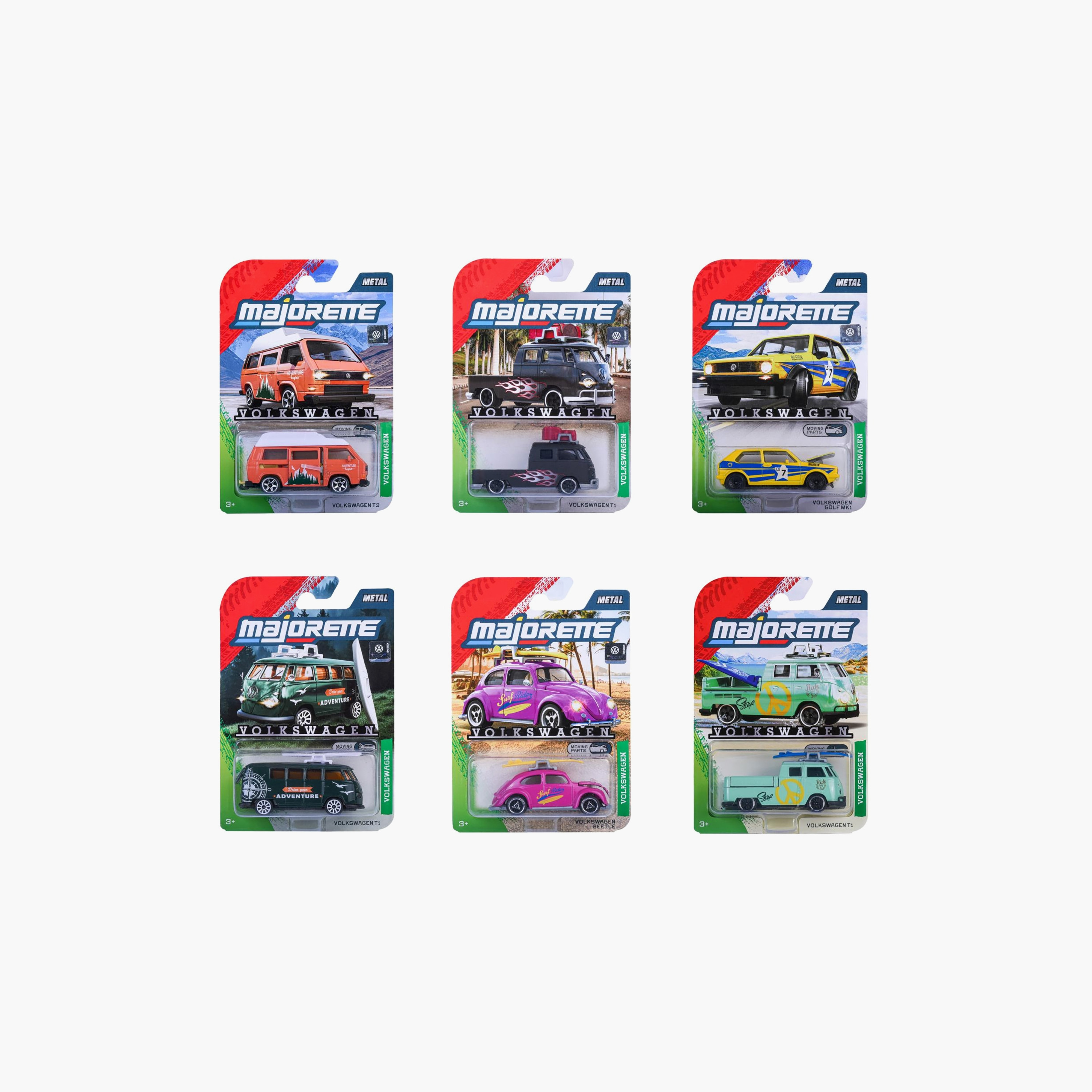 طقم سيارات فولكس فاجن معدنية مصبوبة متنوعة من ماجوريت-toys-playvehicles-diecastcars-image-7
