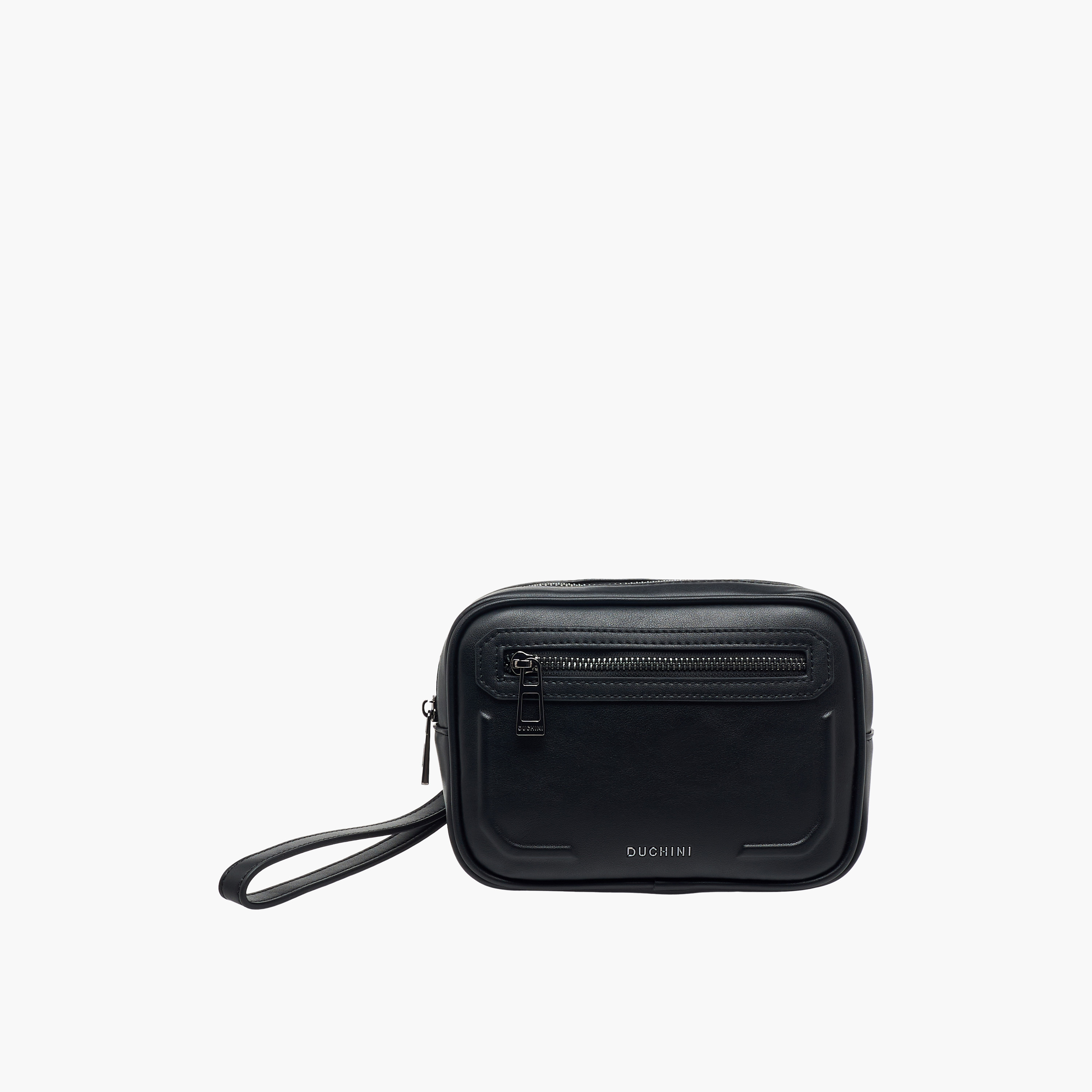 Duchini Men Textured Wristlet Pouch Bag-men-bags-image-1