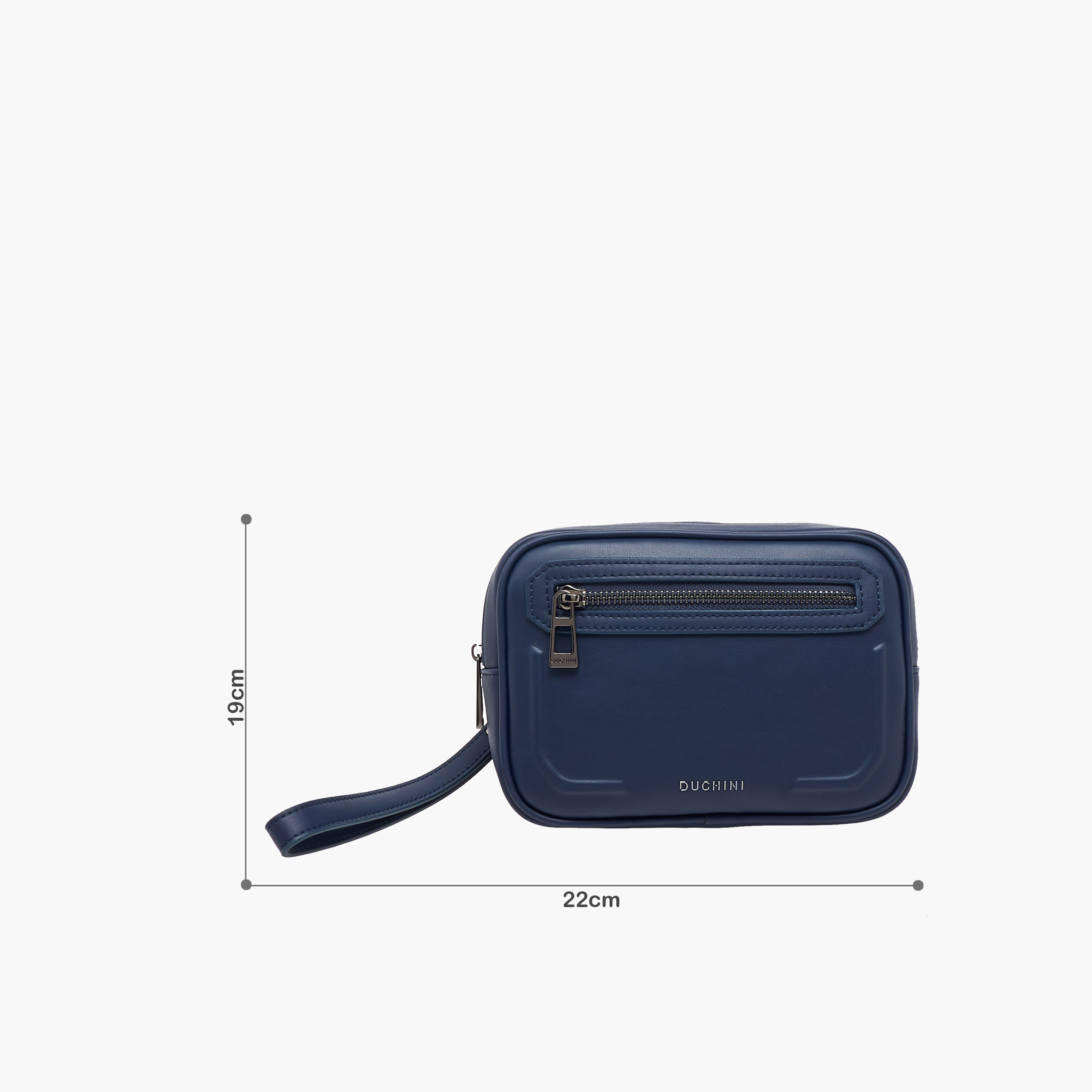 Duchini Men Textured Wristlet Pouch Bag-men-bags-image-2