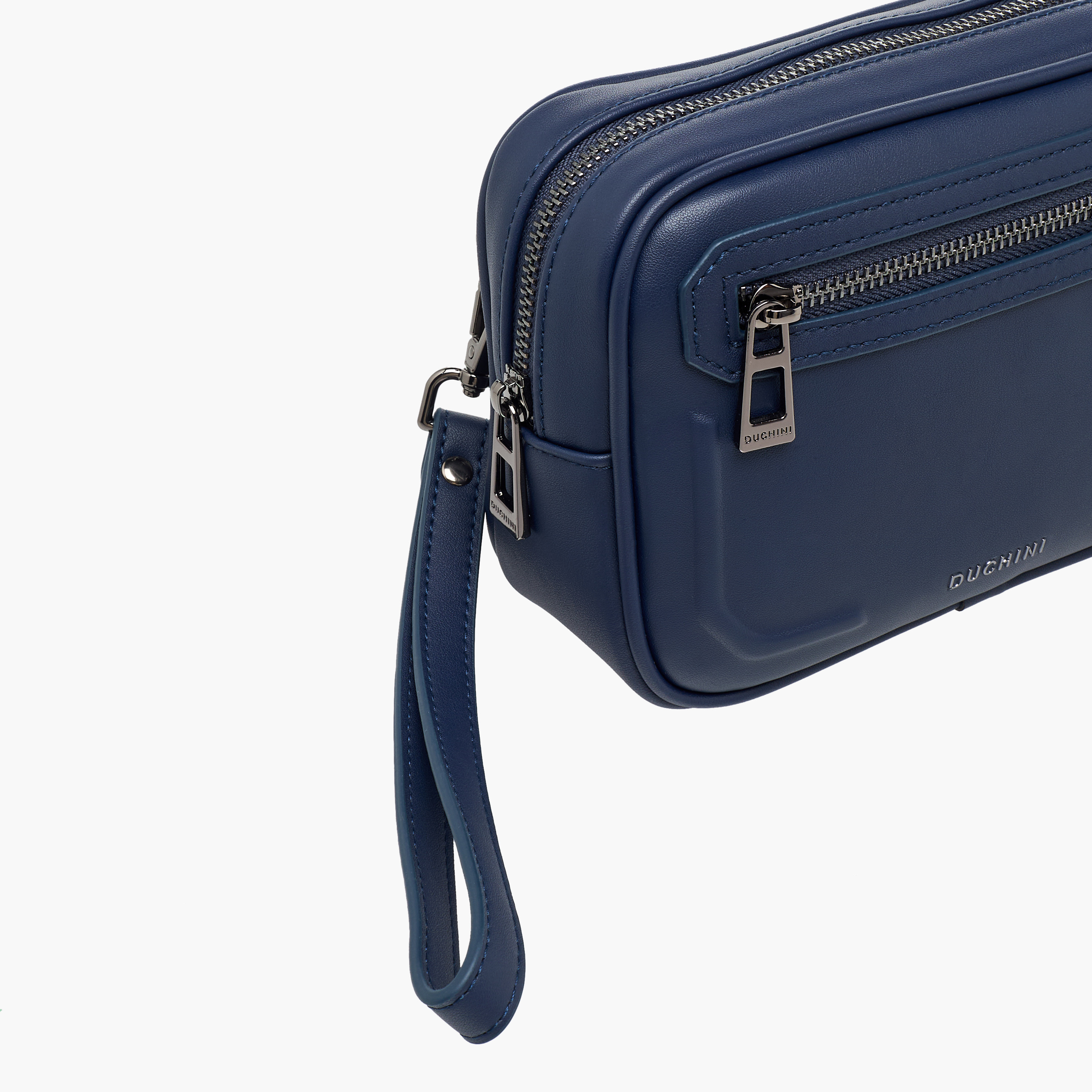 Duchini Men Textured Wristlet Pouch Bag-men-bags-image-4